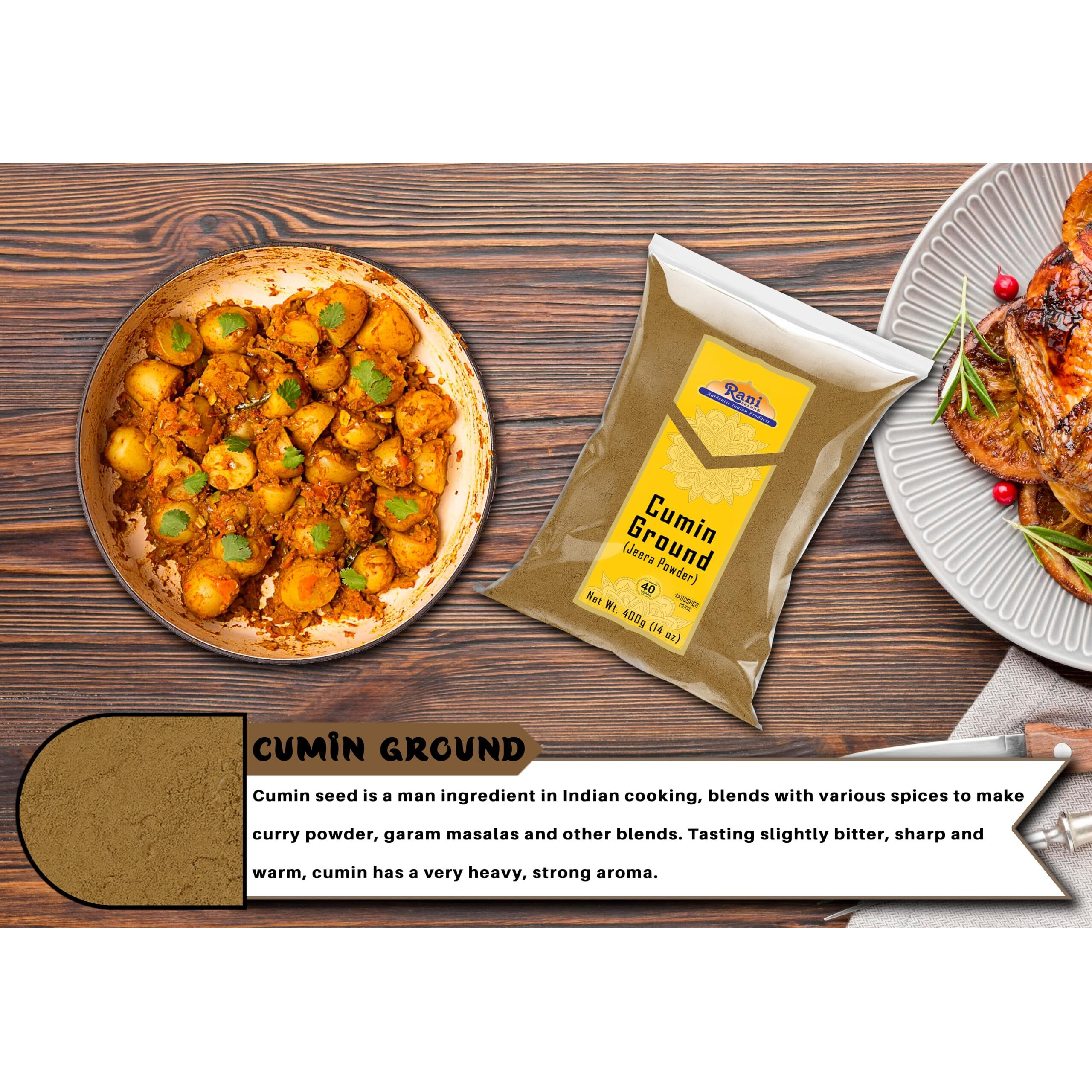 Rani Cumin (Jeera) Powder Spice 14Oz (400G) ~ All Natural | Vegan | Gluten Friendly | Non-Gmo | Kosher | Indian Origin