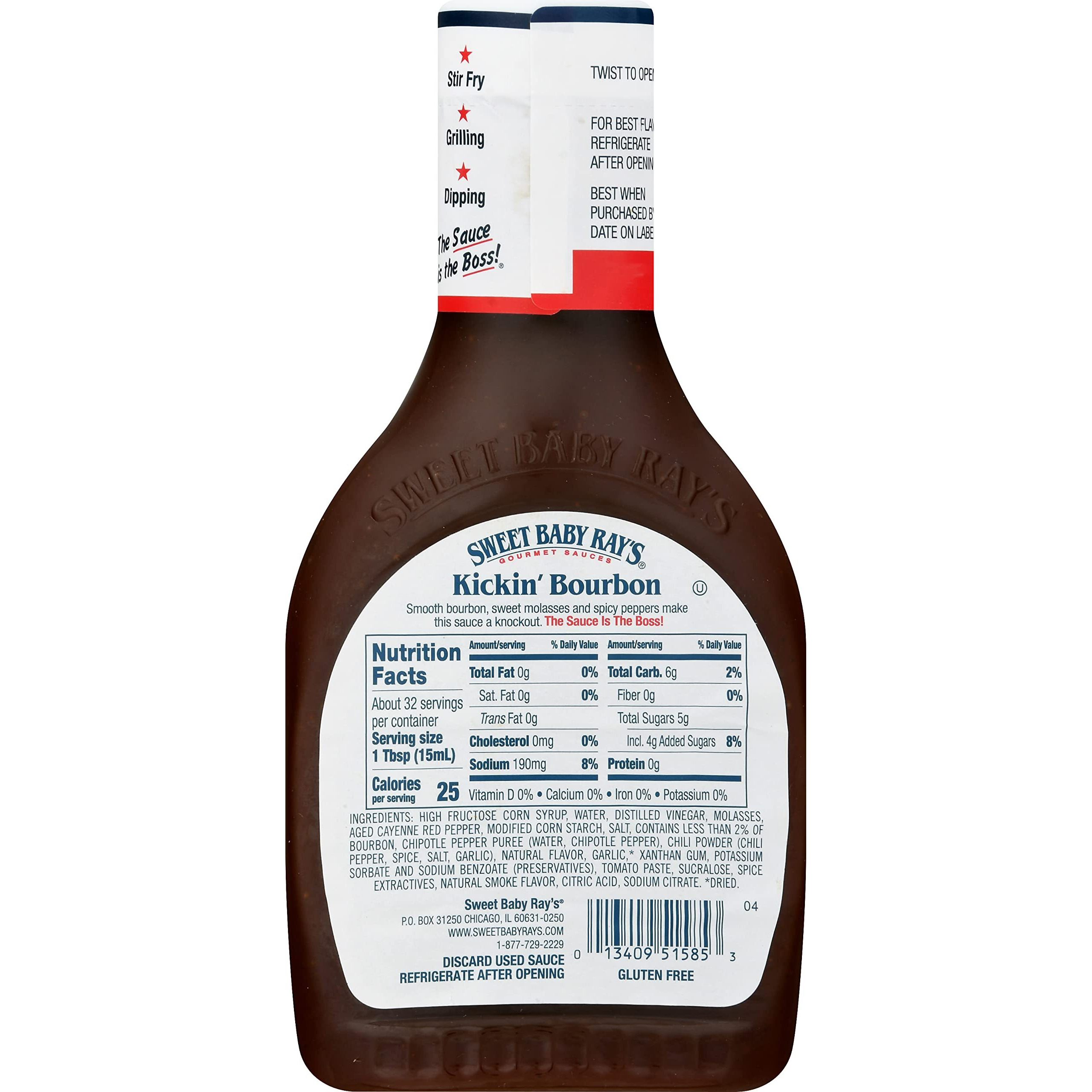 Sweet Baby Ray's Sauce And Marinade, Kickin' Bourbon , 16 Oz