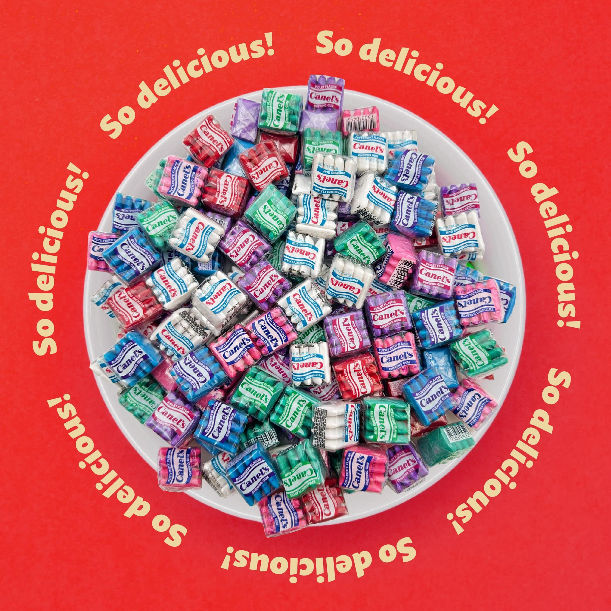 Canel's Original Chewing Gum Assorted Flavors, 1.5-Pound Pack (About 135 Individually Wrapped Pouches)
