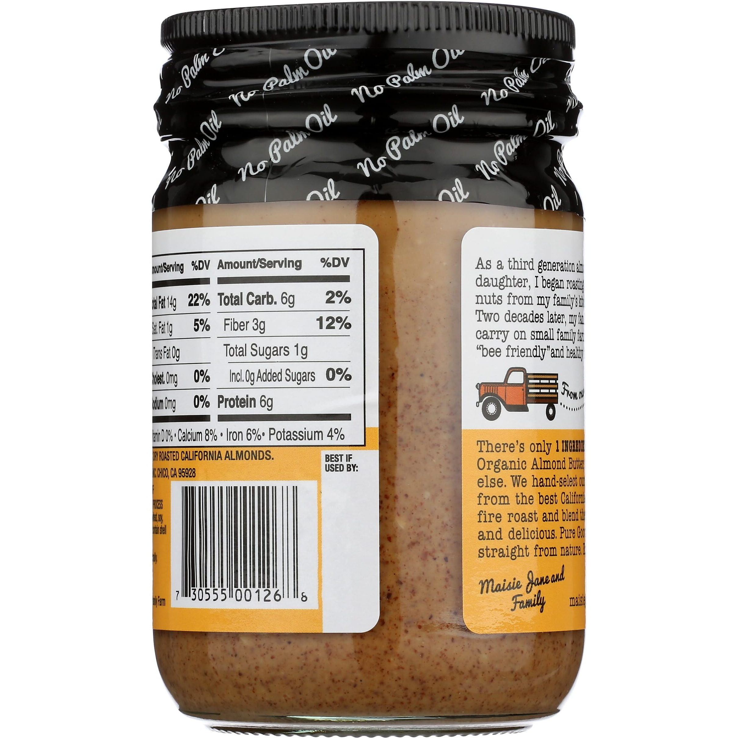 Maisie Janes Organic Almond Butter Crunchy, 12 Oz