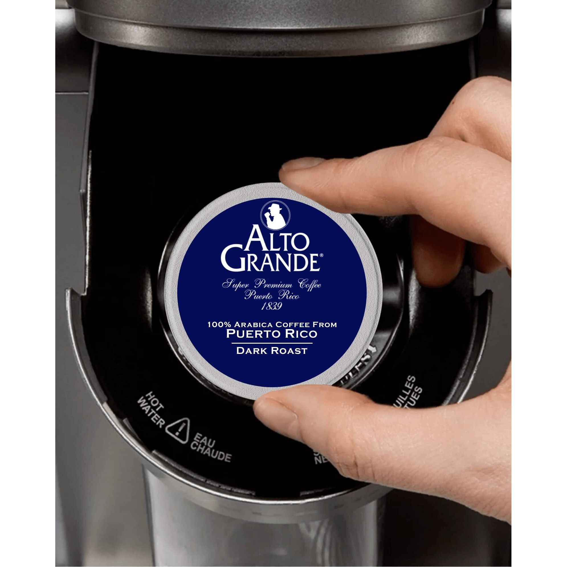 Alto Grande Ground Dark Roast Arabica Coffee Single-Serve Pods, 72 Count, Compatible With Keurig K Cup Brewers