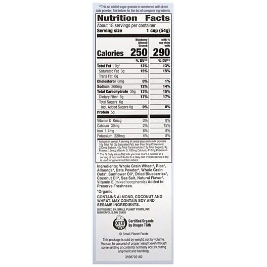 Organic Cascadian Farm Blueberry Almond Crunch (34 Oz, 2.12 Lbs)