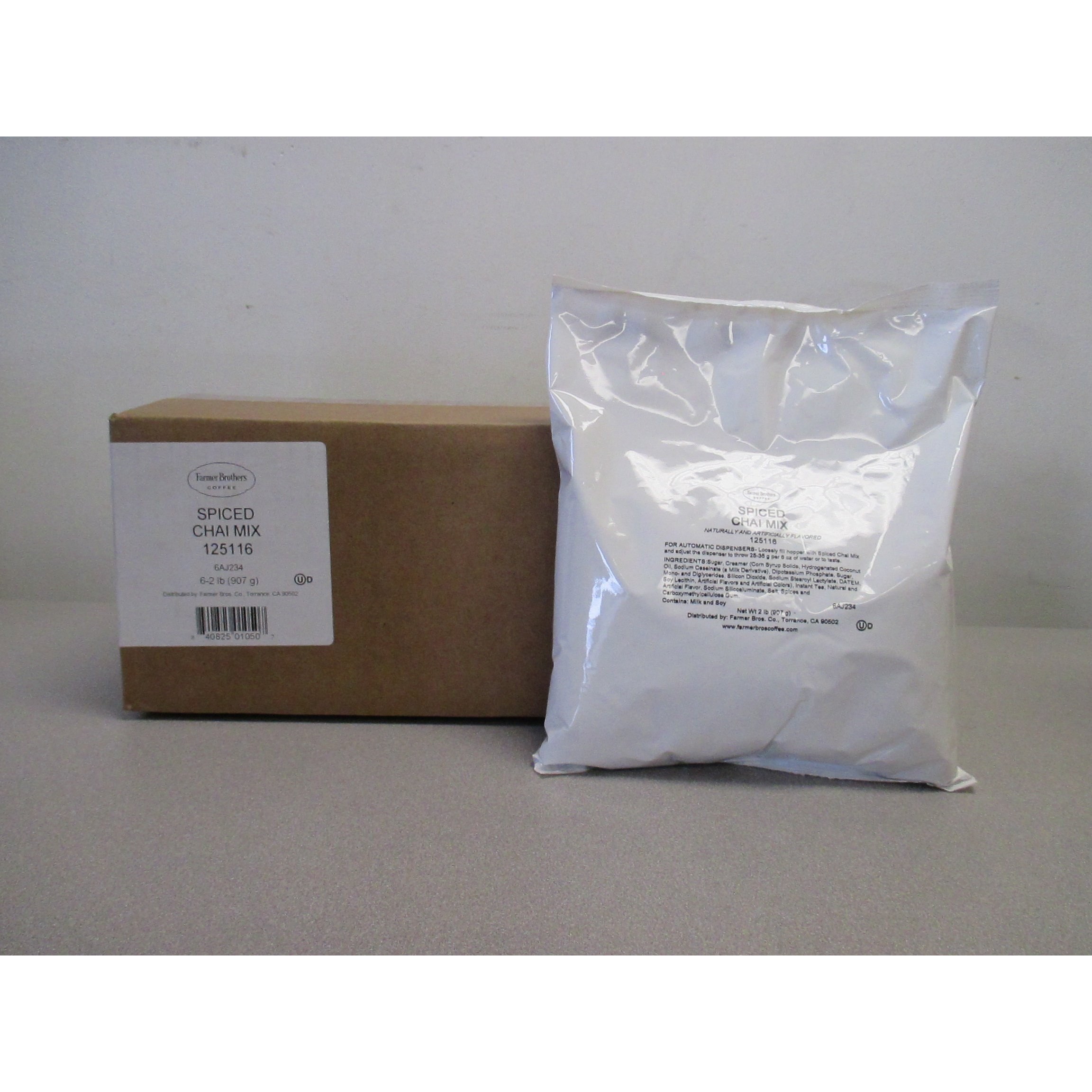 Spice Chai Tea Latte Powder Mix 6 X 2 Lb Bags Farmer Bros Brand