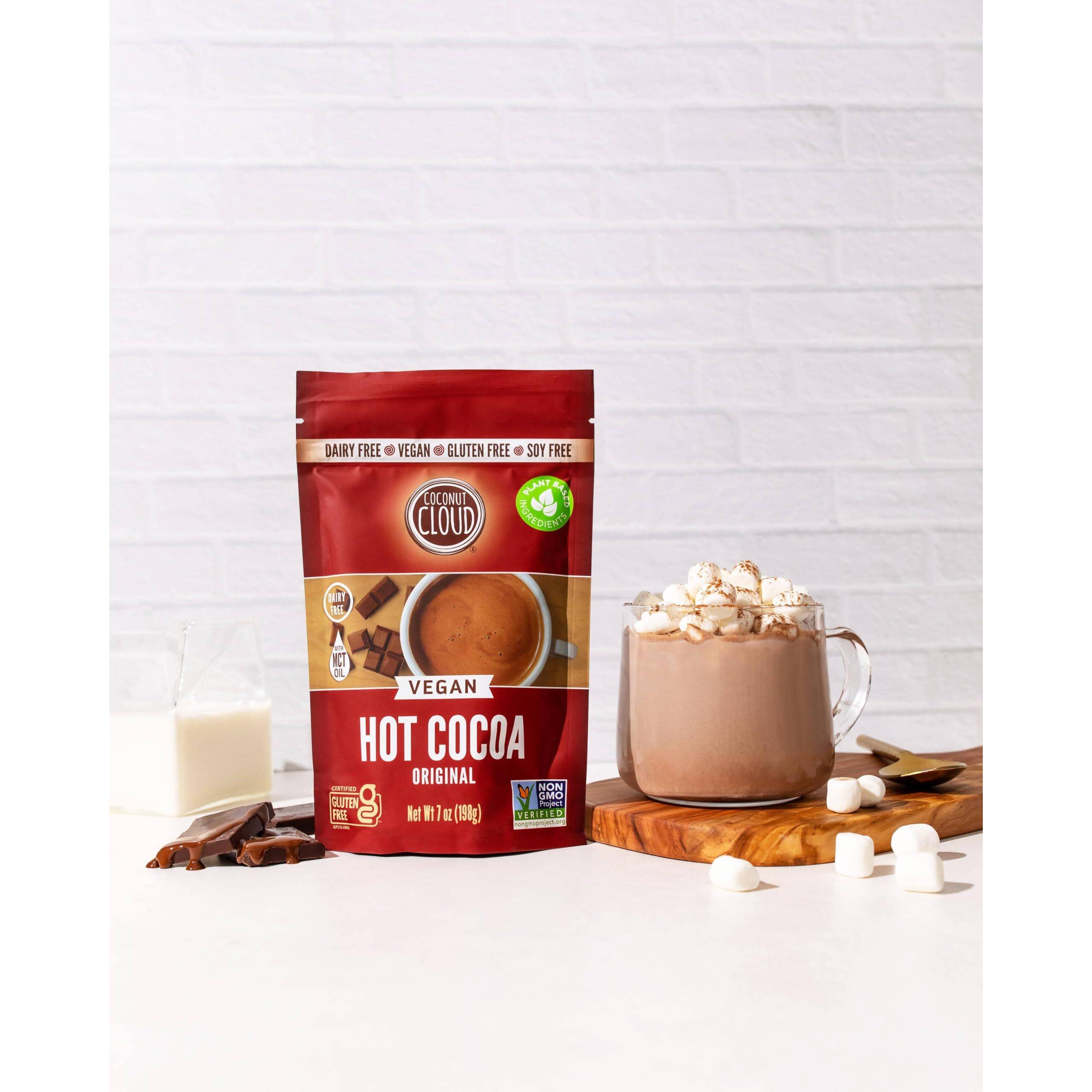 Coconut Cloud Dairy-Free Instant Hot Cocoa Mix | Vegan, Natural, Delicious, Creamy Plant Based Chocolate (Made In Colorado From Premium Coconut Milk Powder), 7 Oz