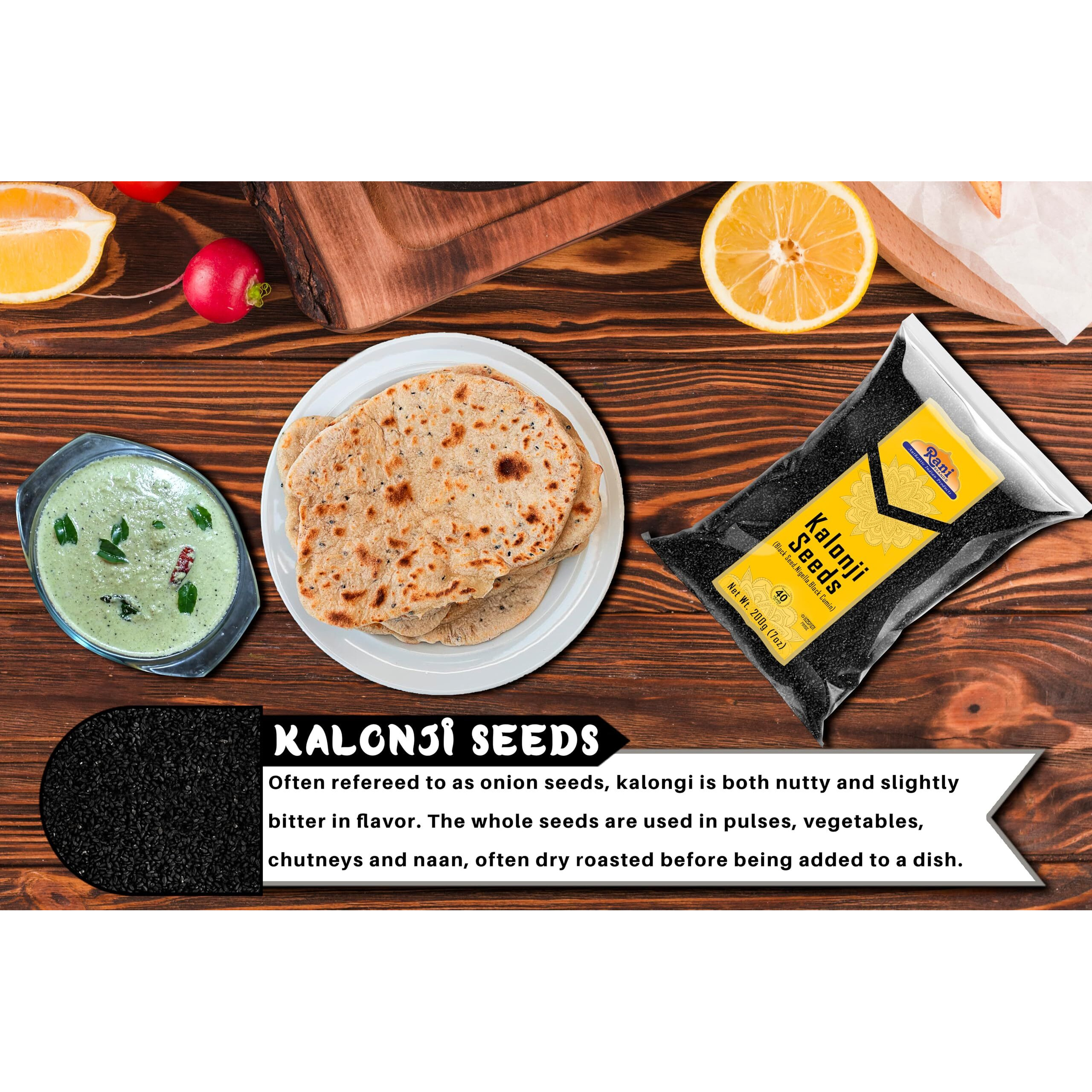 Rani Kalonji (Black Seed, Nigella Sativa, Black Cumin) Seeds 7Oz (200G) ~ All Natural | Gluten Friendly | Non-Gmo | Vegan | Indian Origin