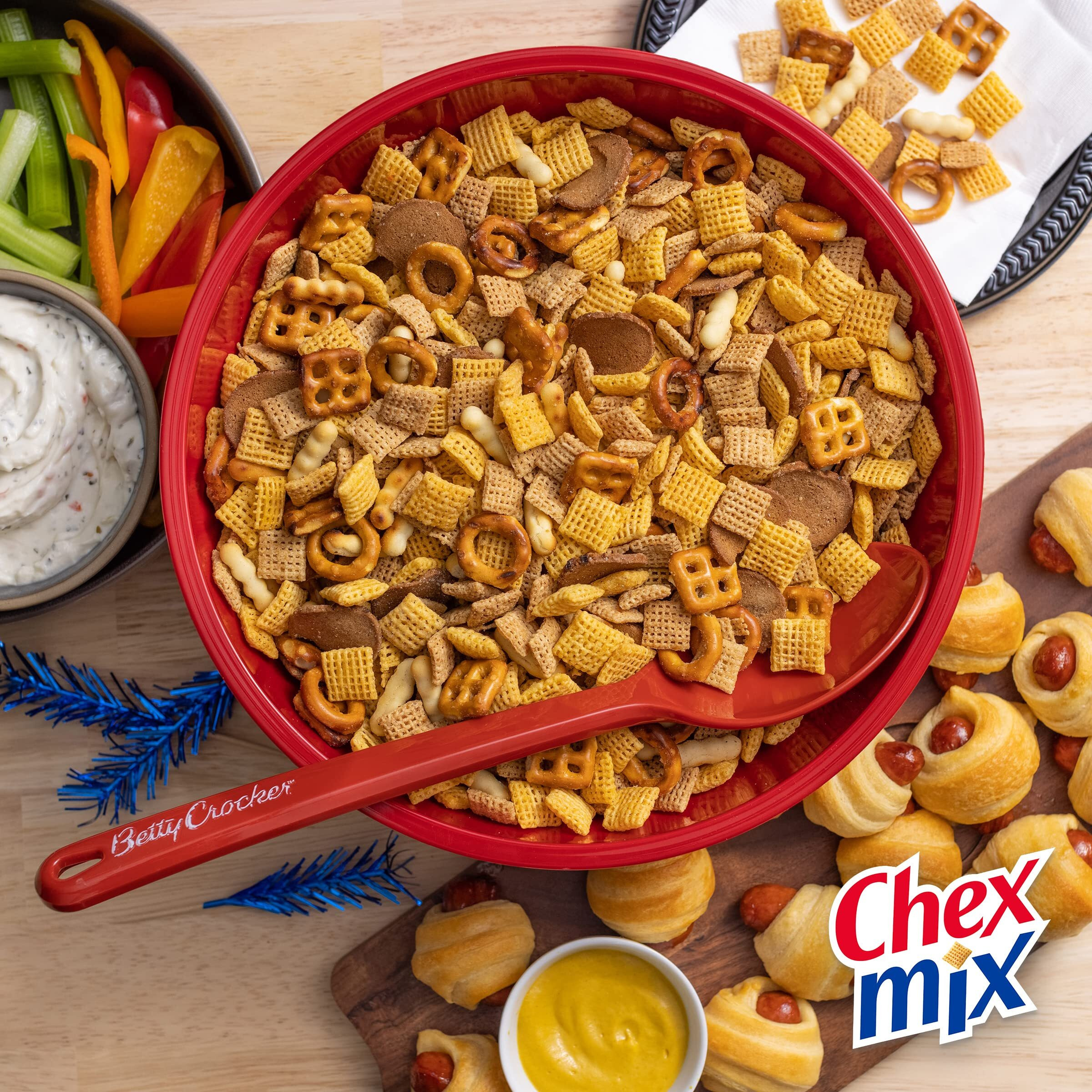 Chex Mix Snack Mix, Bold Party Blend, Savory Snack Bag, 8.75 Oz (Pack Of 12)