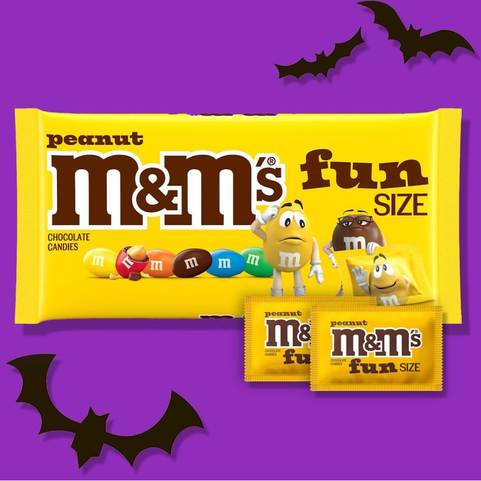 M&M's Peanut Chocolate Candy Fun Size 10.57-Ounce Bag