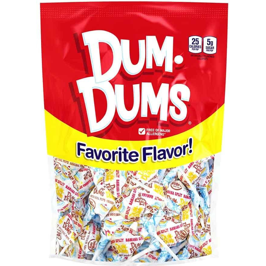 Dum Dums Banana Split 1-50 Count Bag