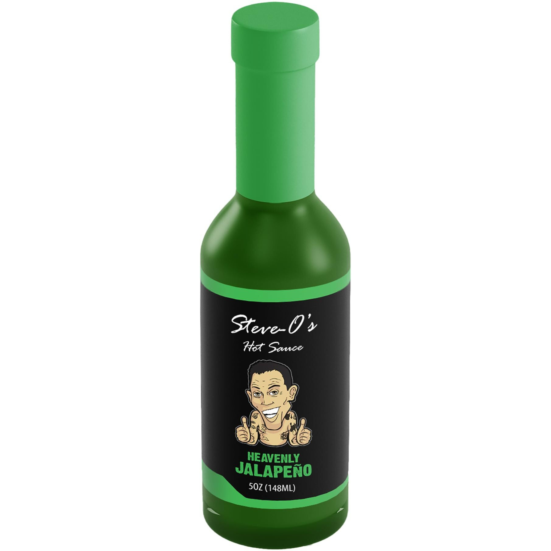 Steve-O's Hot Sauce - Heavenly Jalapeo Hot Sauce | Green Verde Sauce For Marinades, Bbq, Vegetables, Eggs, Potatoes (5 Fl Oz)