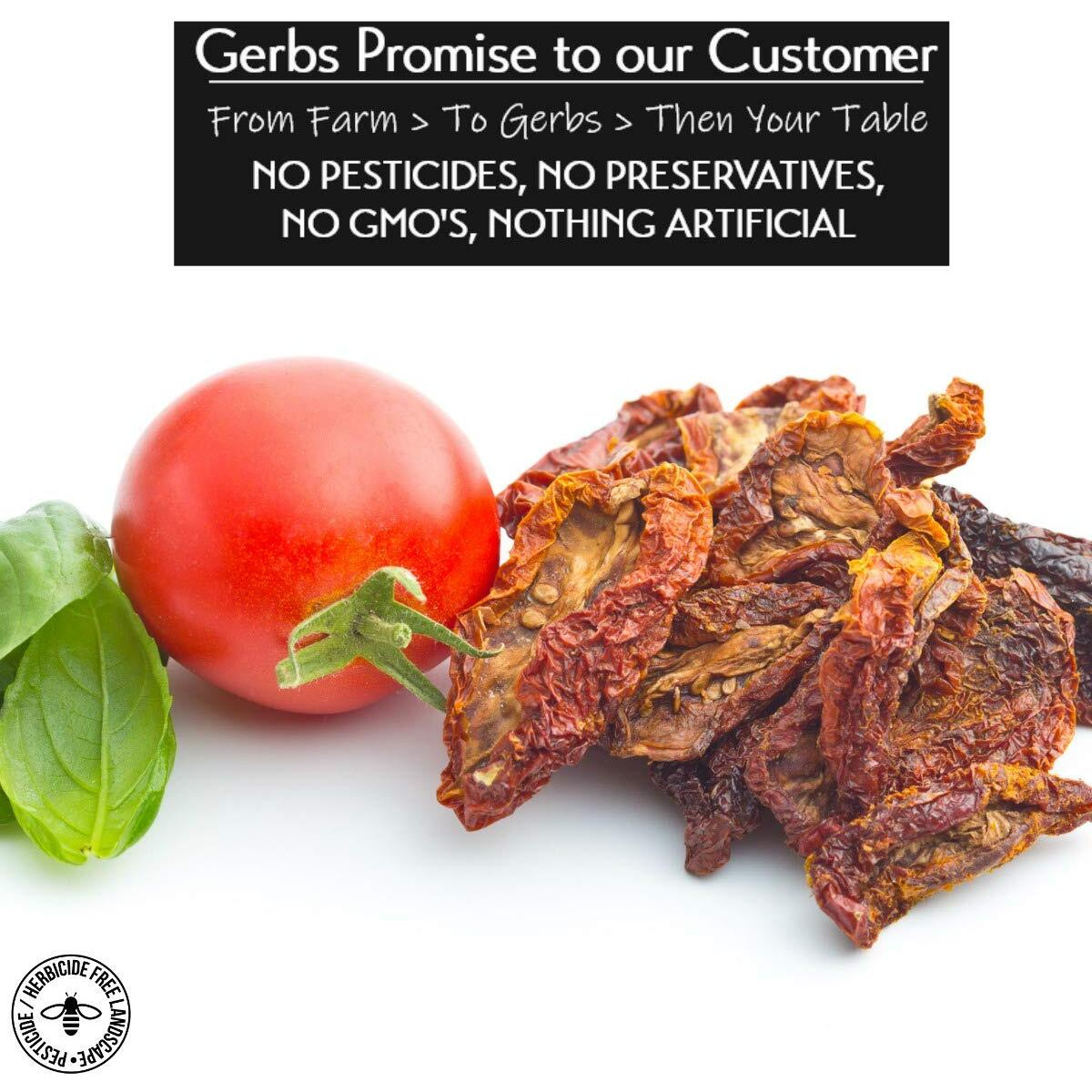 Gerbs Sun Dried Tomatoes 2 Lbs. Sea Salted | Freshly Dehydrated Resealable Bulk Bag | Top Food Allergy Free | Sulfur Dioxide Free | Excellent In Salads & Charcuterie Boards| Gluten & Peanut Free