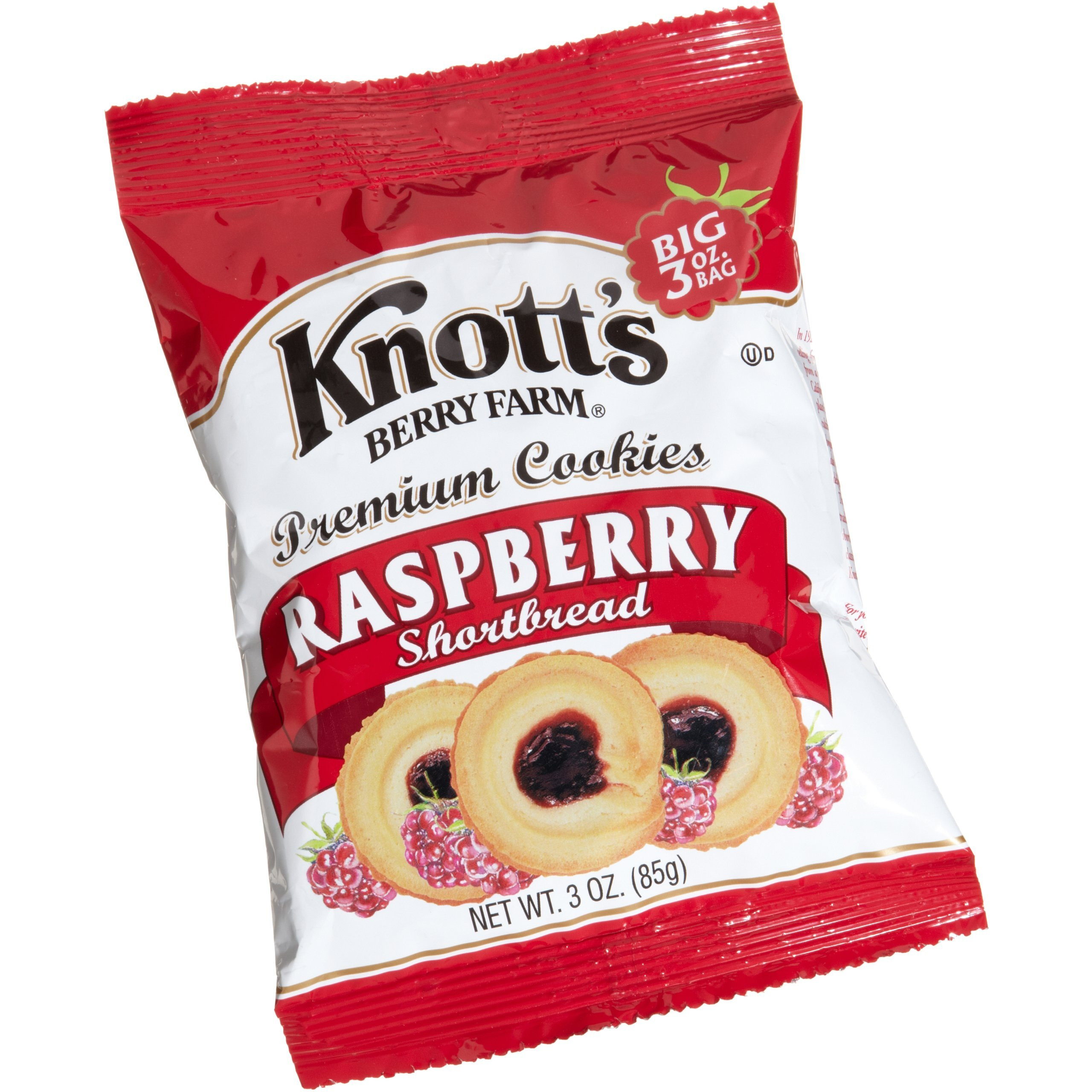 Knott's Berry Farm Raspberry Shortbread, 3-Ounce Packages (Pack Of 48)
