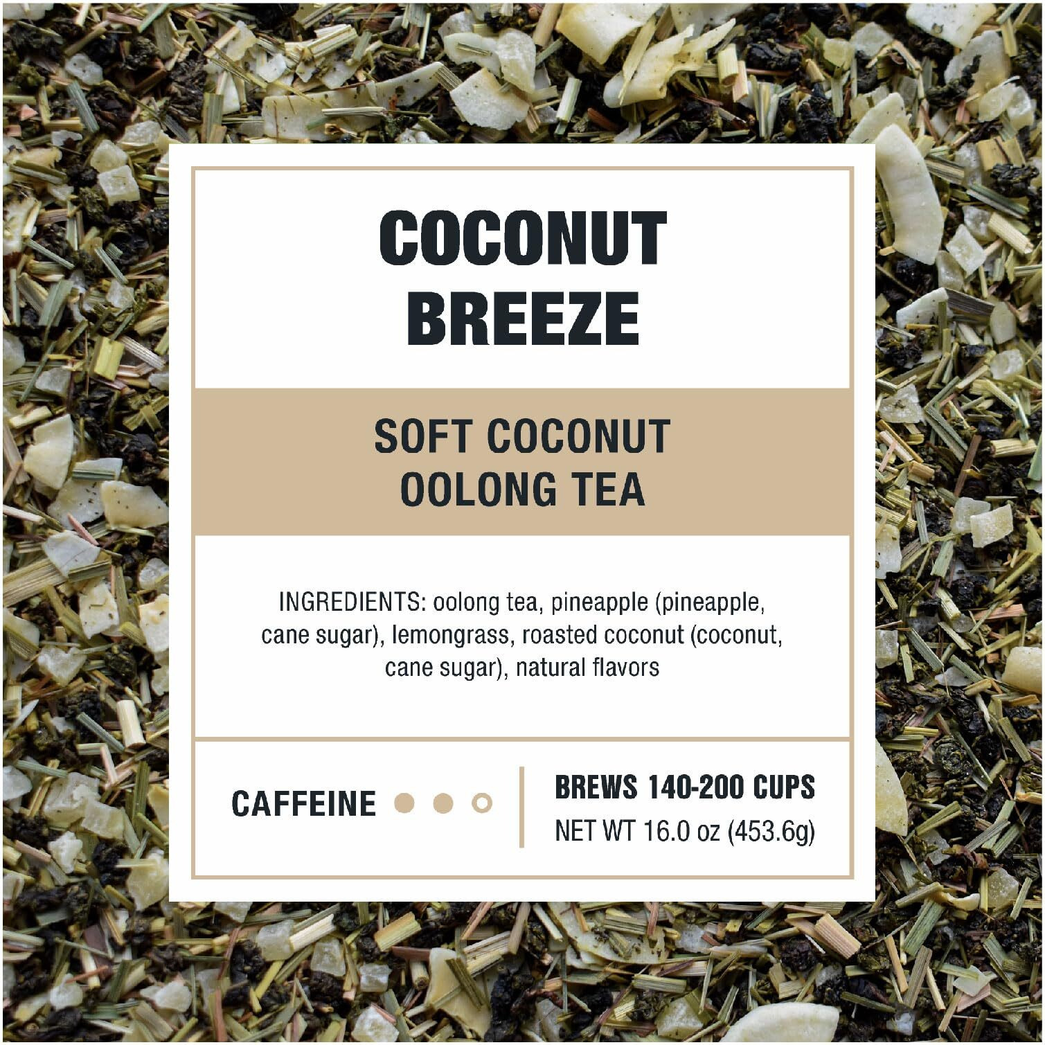 Tiesta Tea - Coconut Breeze - Soft Coconut Oolong Tea - Loose Leaf Tea Blend - Medium Caffeinated Oolong Tea - Make Hot Or Iced Tea Up To 140-200 Cups - 16 Oz Resealable Bulk Bag