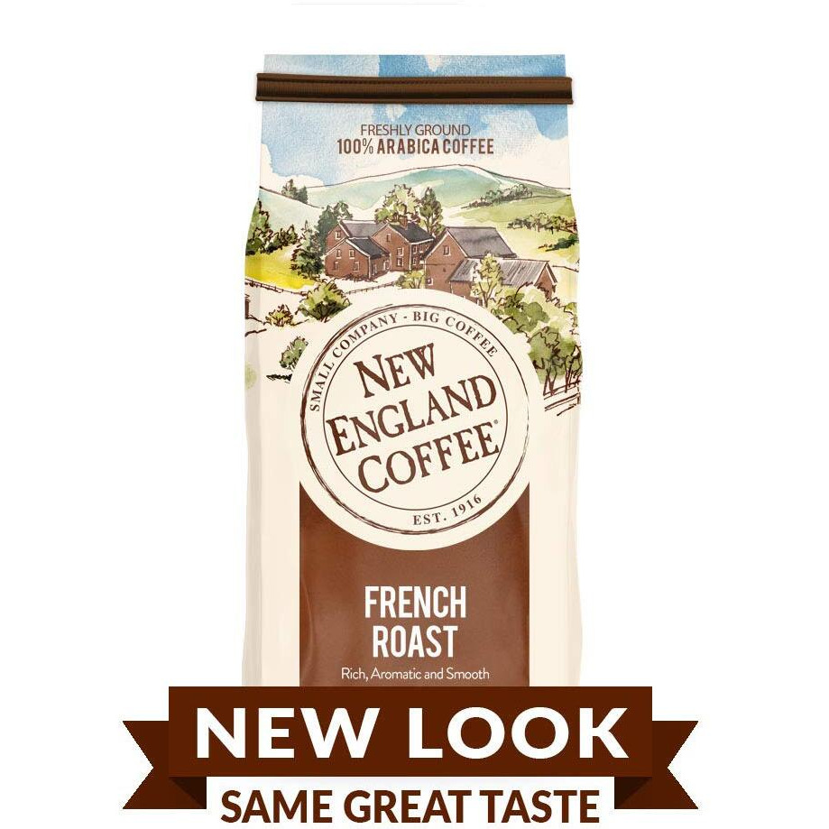 New England Coffee French Roast Dark Roast Ground Coffee, 10Oz Bag (Pack Of 1)