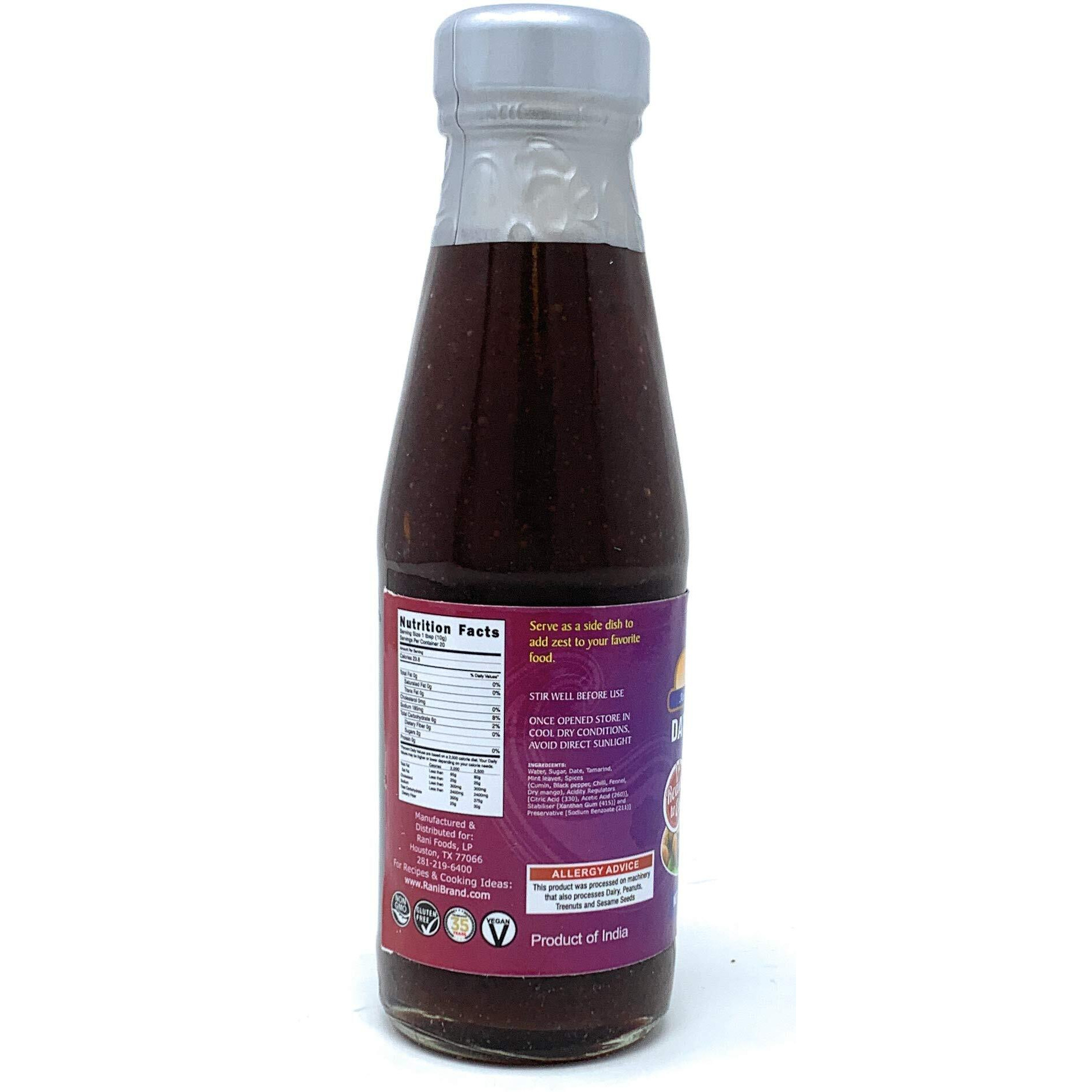 Rani Dates & Tamarind Sauce 7Oz (200G) Glass Jar, Ready To Eat, Vegan ~ Gluten Free | Non-Gmo | No Colors | Indian Origin