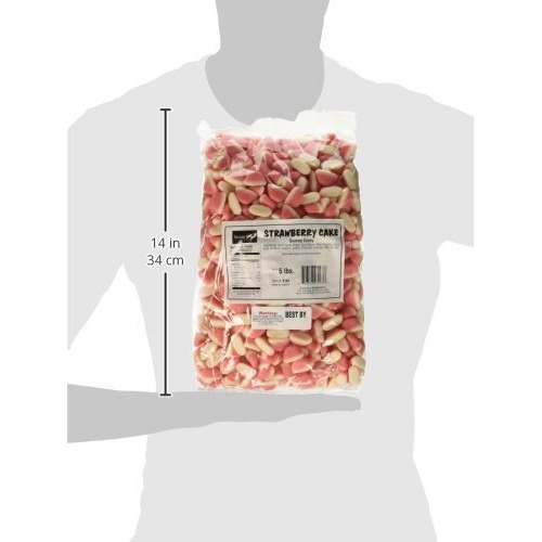 Kervan Candy Bebeto Strawberry Cake Gummies - Fruity, Soft & Sweet Gummy Candy Bulk For Kids, Gift Snacks And Parties - Strawberry Gummies Big Party Size Bag (5 Lbs)