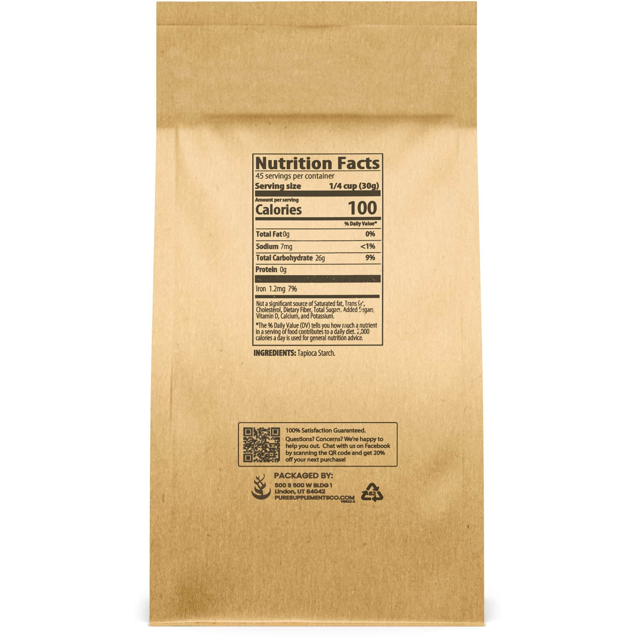 Pure Original Ingredients Tapioca Starch (3 Lb) Gluten-Free, Non-Gmo, Kitchen Staple, Tapioca Flour