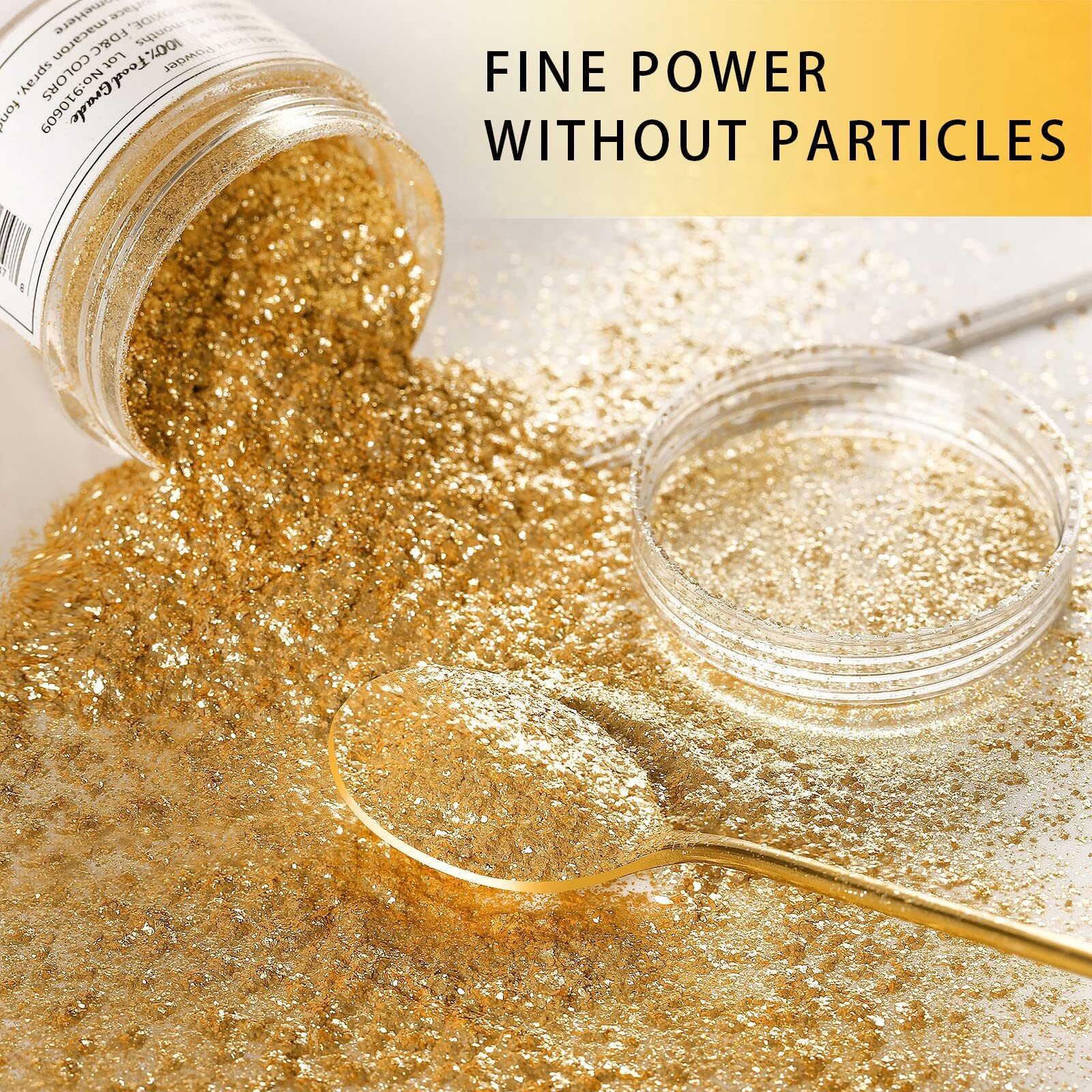 Homehere Edible Luster Dust Food-Grade Glimmer Powder Glitter For Cake Decorating 7G, Disco Diamond Dust, Edible Sprinkle Glitter For Cocktails Drinks Baking Candy Dessert Chocolate Vegan Tasteless