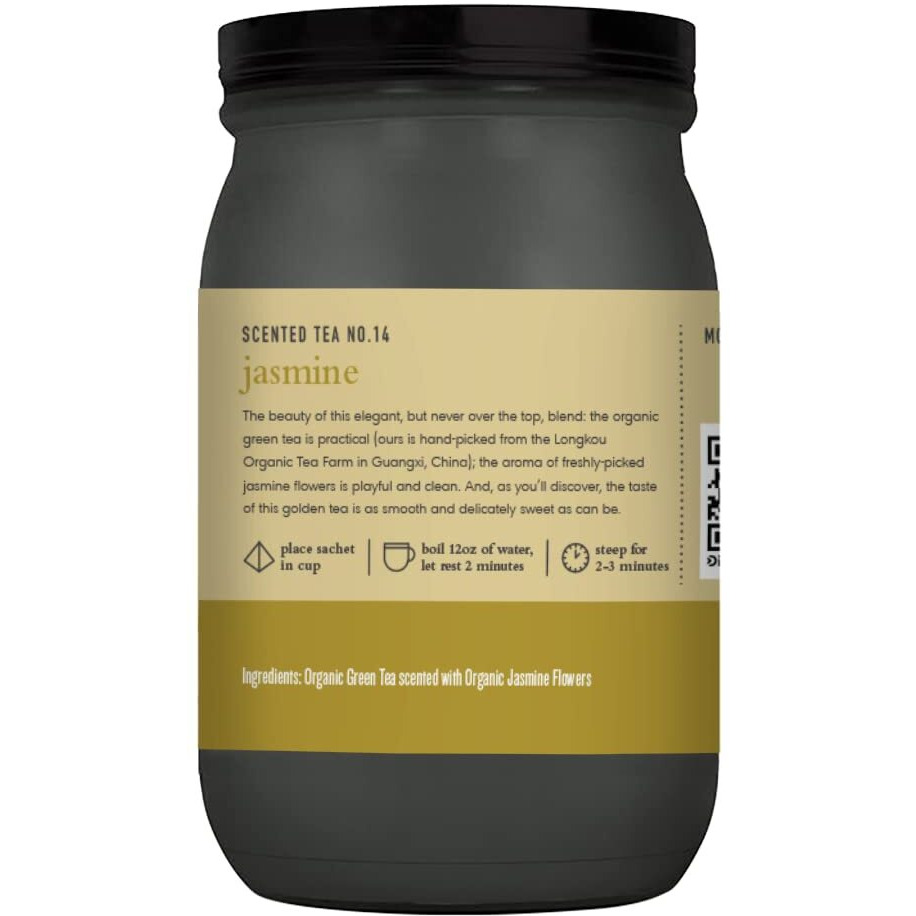 Paromi Jasmine Organic Green Tea, Signature Jar, 15 Count