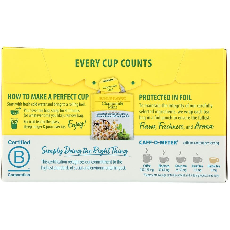 Bigelow Tea Chamomile Mint 20 Bags (Pack Of 3)