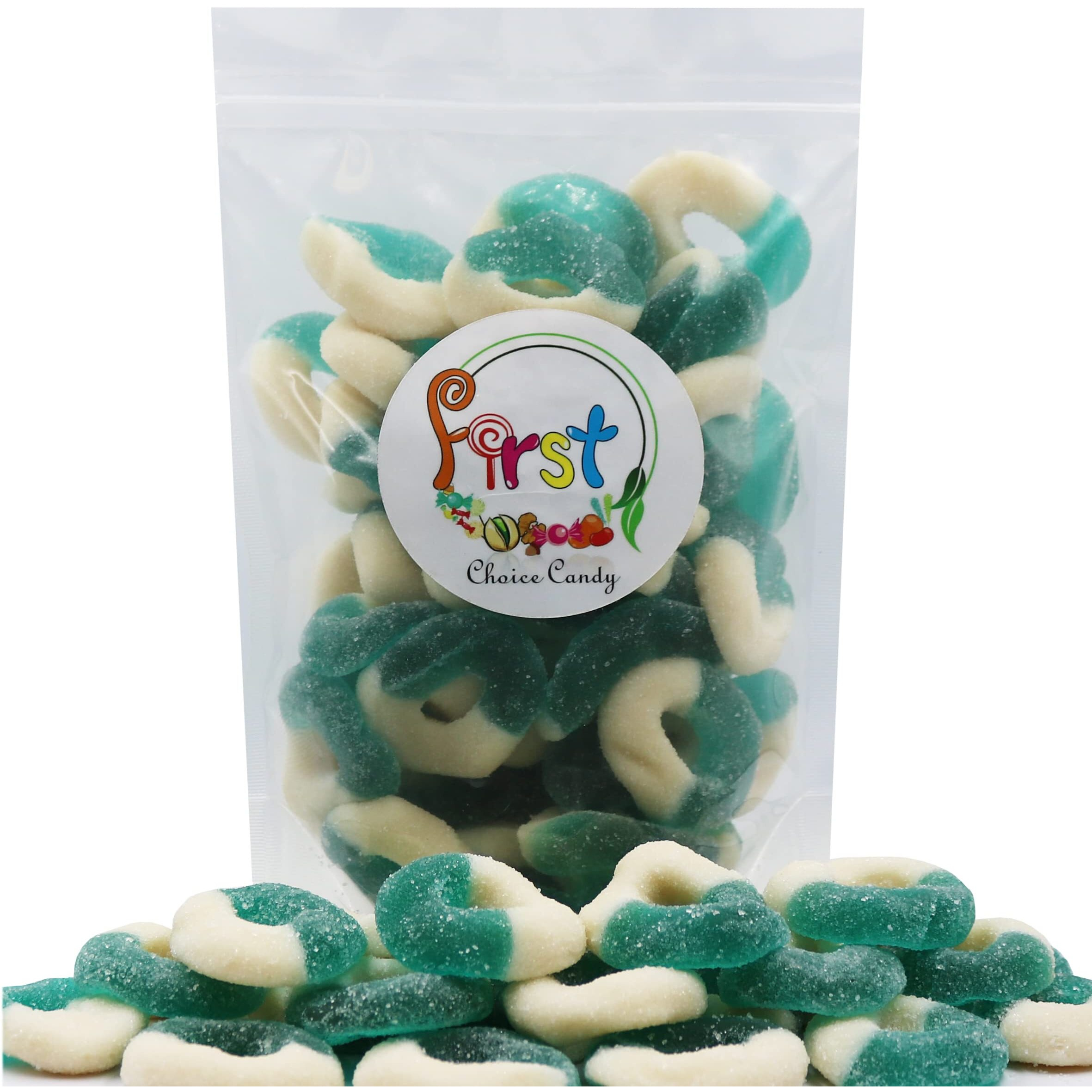 Firstchoicecandy Gummy Rings Candy (Blue Raspberry, 4.5 Pound (Pack Of 1))