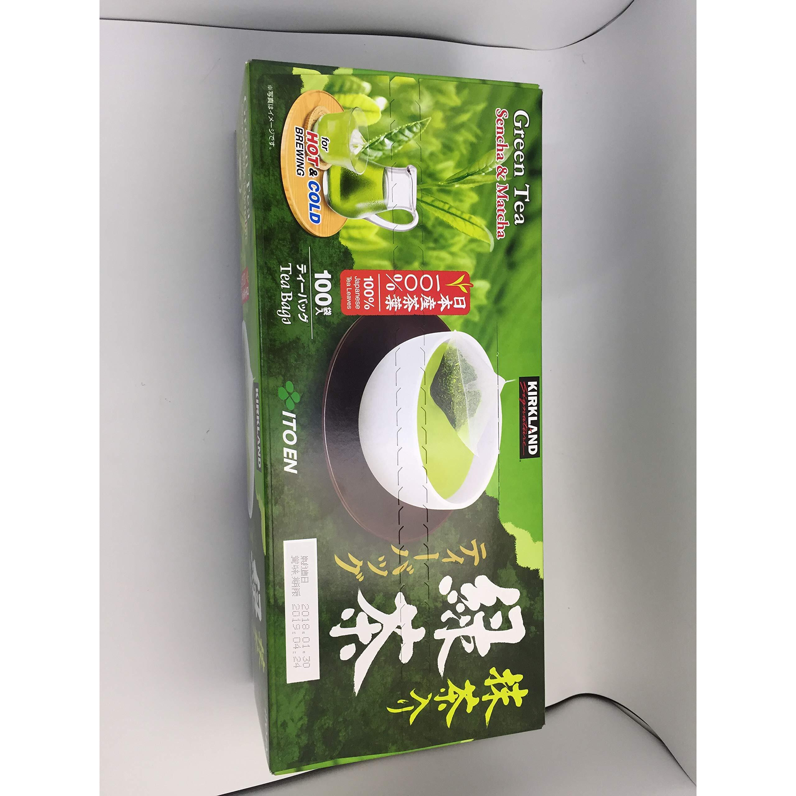 Kirkland Signature Ito En Matcha Blend (Green Tea), 100% Japanese Green Tea Leaves, Box Of 100 Tea Bags (Pack Of 2 Boxes)