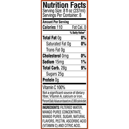 Langers Juice Cocktail, Mongo Mango, 64 Ounce (Pack Of 8)