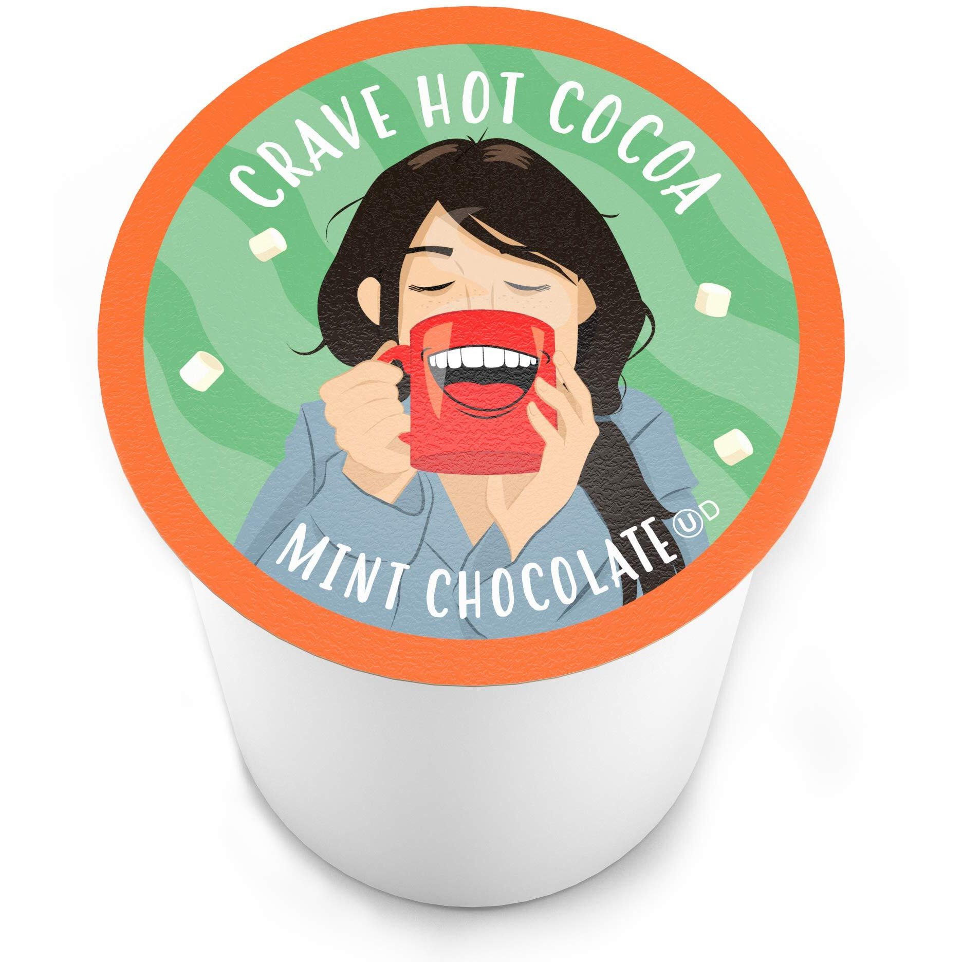Crave Hot Chocolate Pods, Compatible With 2.0 K-Cup Brewers, Mint Chocolate, 40 Count