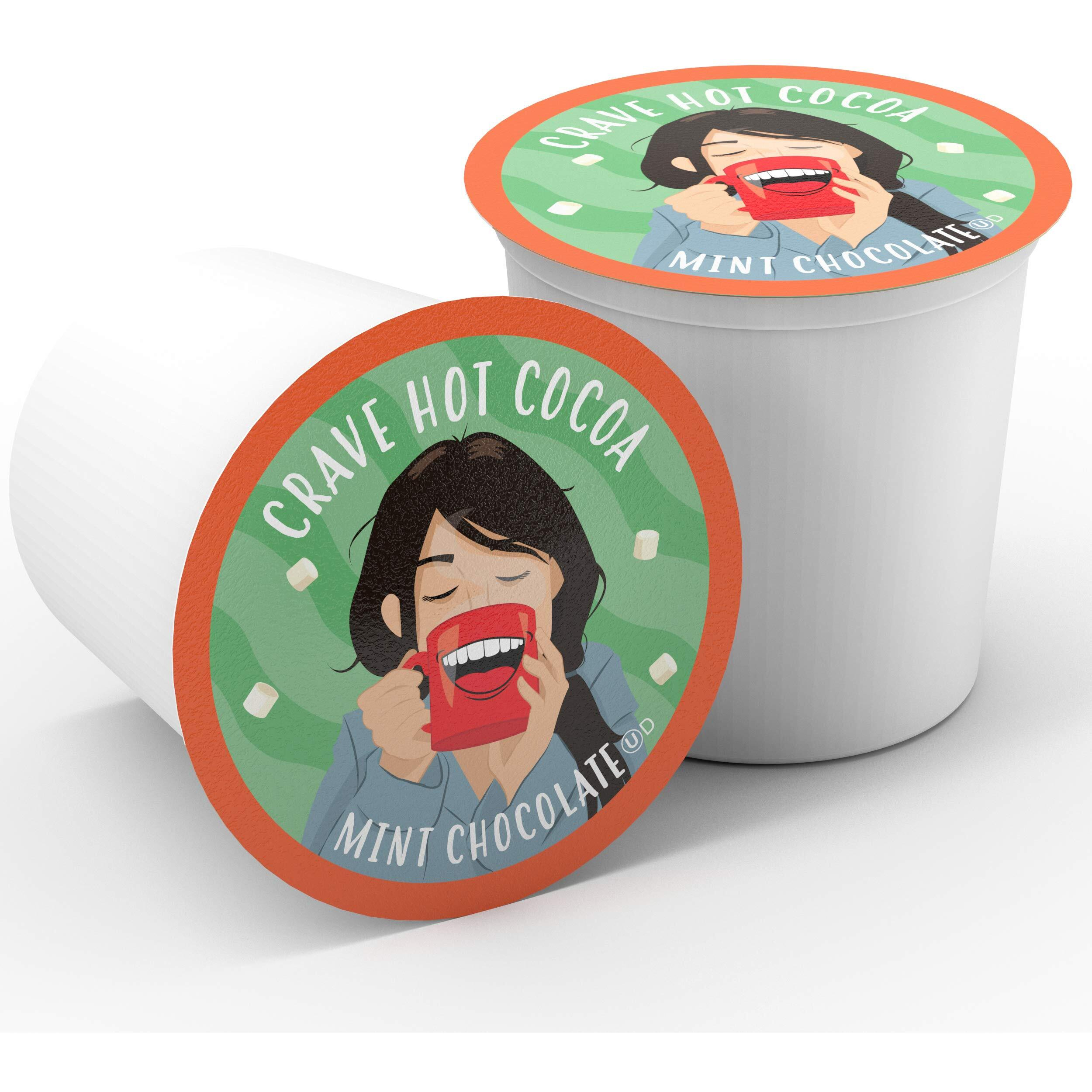 Crave Hot Chocolate Pods, Compatible With 2.0 K-Cup Brewers, Mint Chocolate, 40 Count