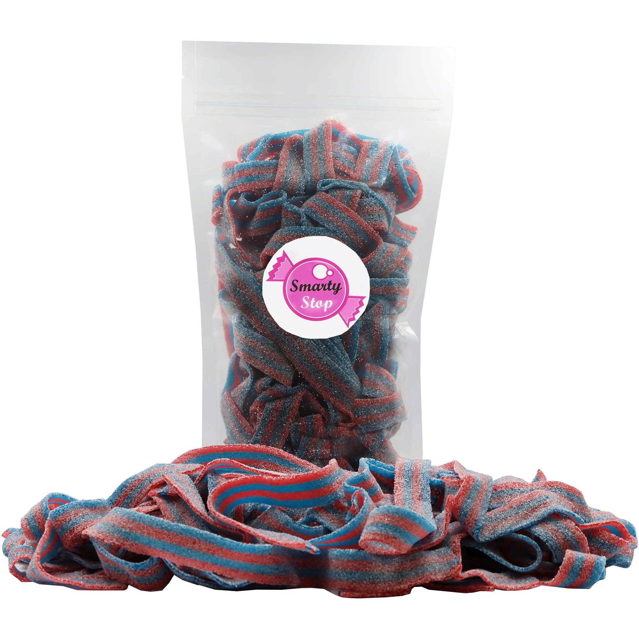 Smarty Stop Sour All Flavor Gummy Belts Candy 1 Pound (Blazpberry)