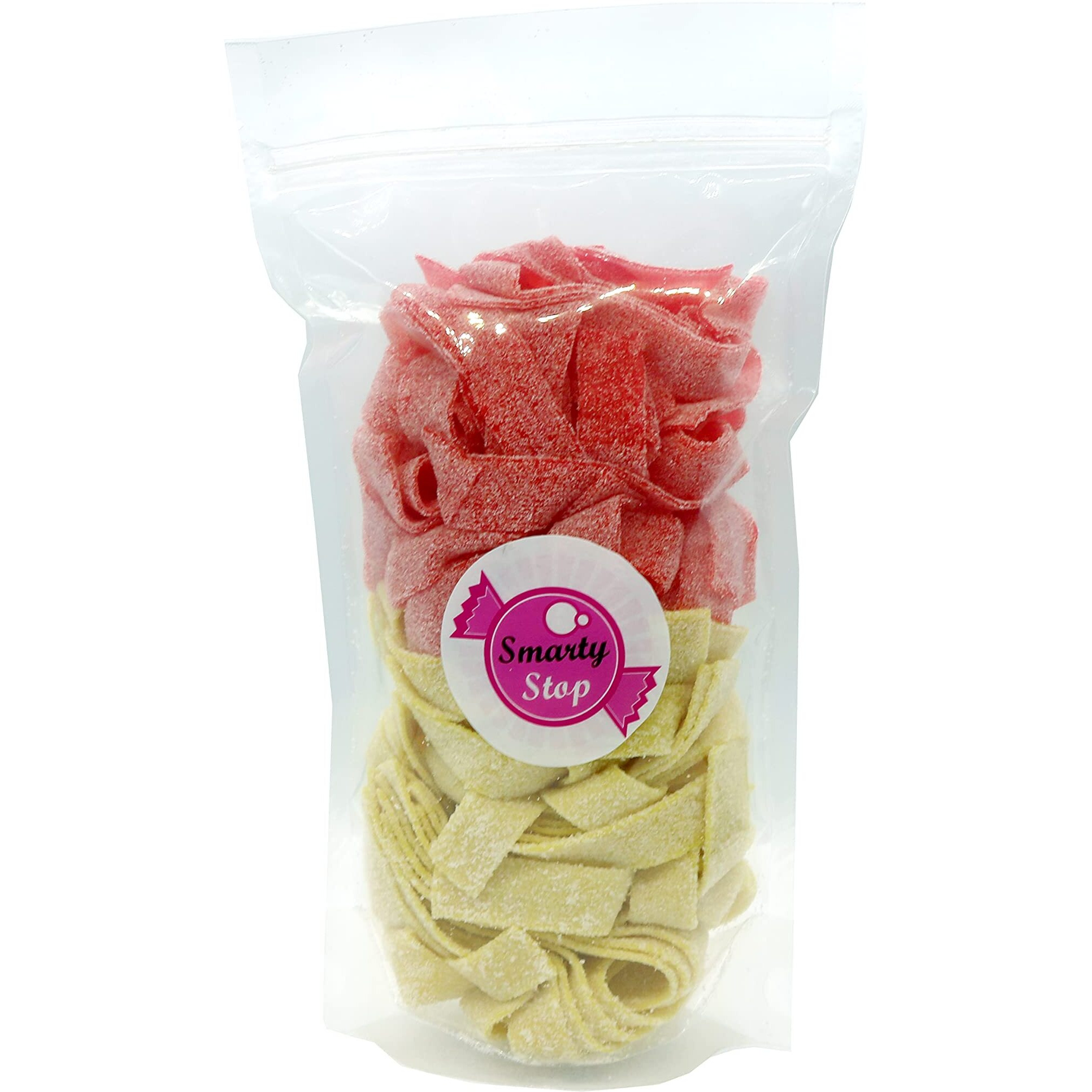 Smarty Stop Sour Mix Belt Gummy Candy Collections (Strawberry - Pineapple, 1 Pound (Pack Of 1))