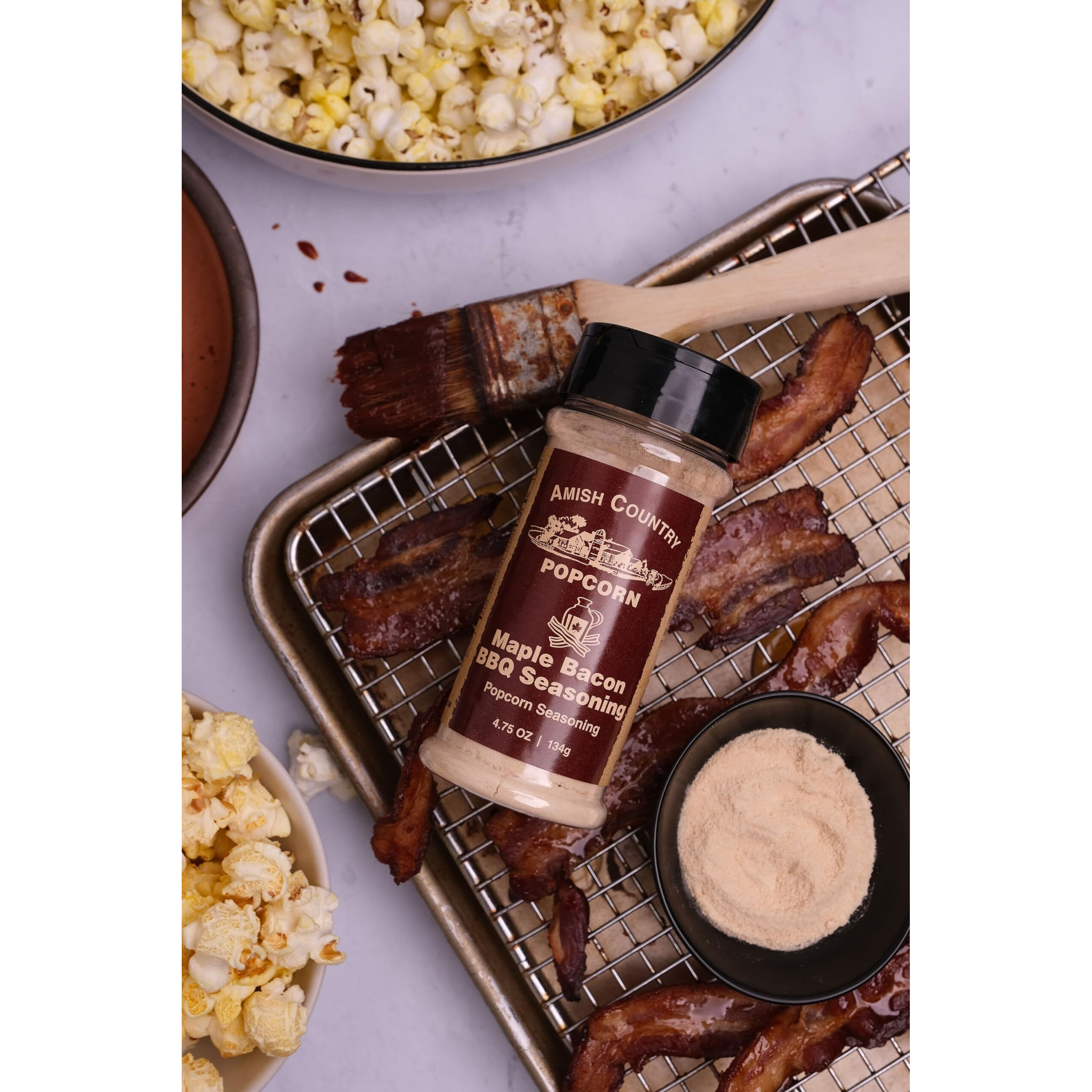 Amish Country Popcorn | Maple Bacon Seasoning - 4.75 Oz | Old Fashioned, Non-Gmo And Gluten Free