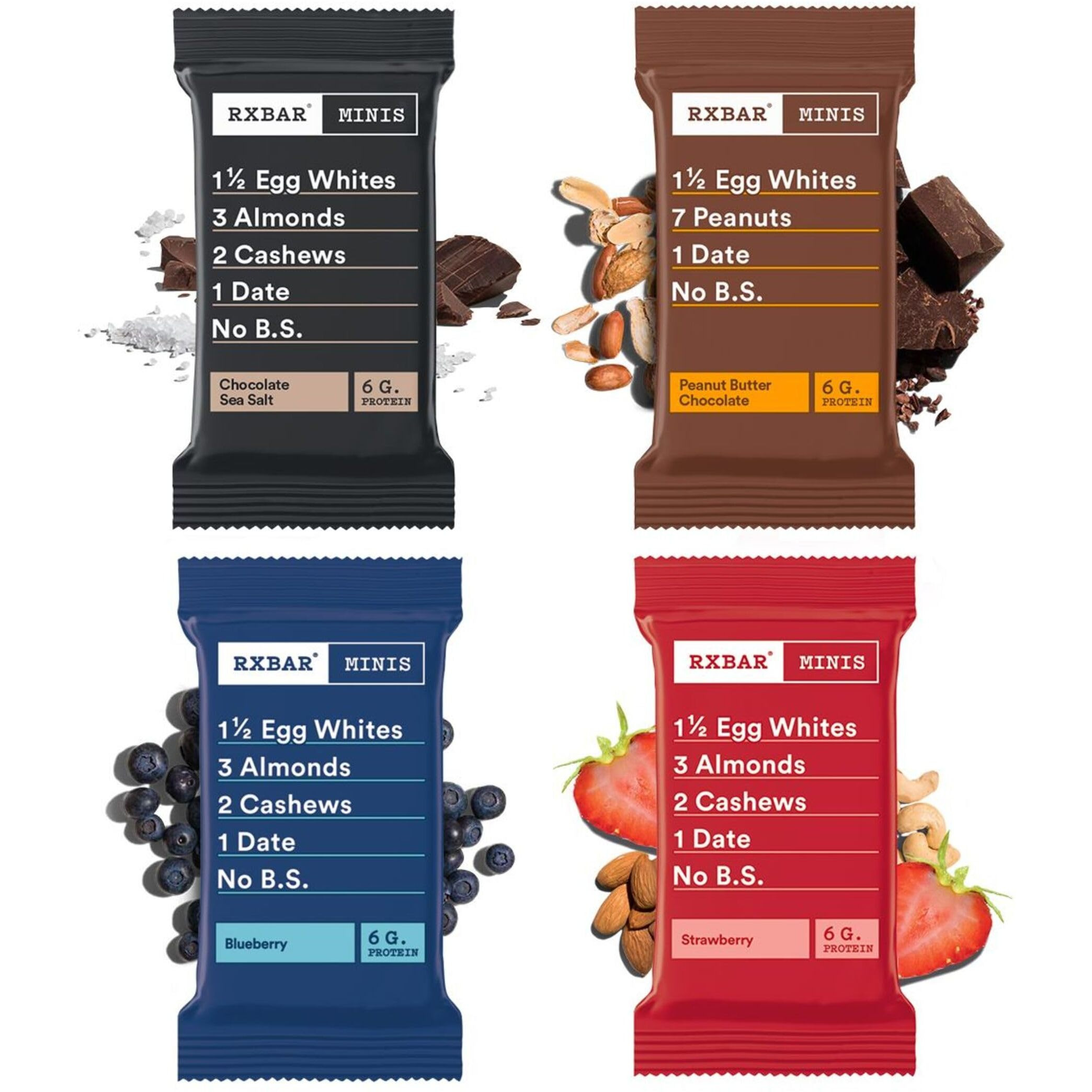 Rxbar Minis Protein Bars, Protein Snack, Snack Bars, Variety Pack (16 Bars)