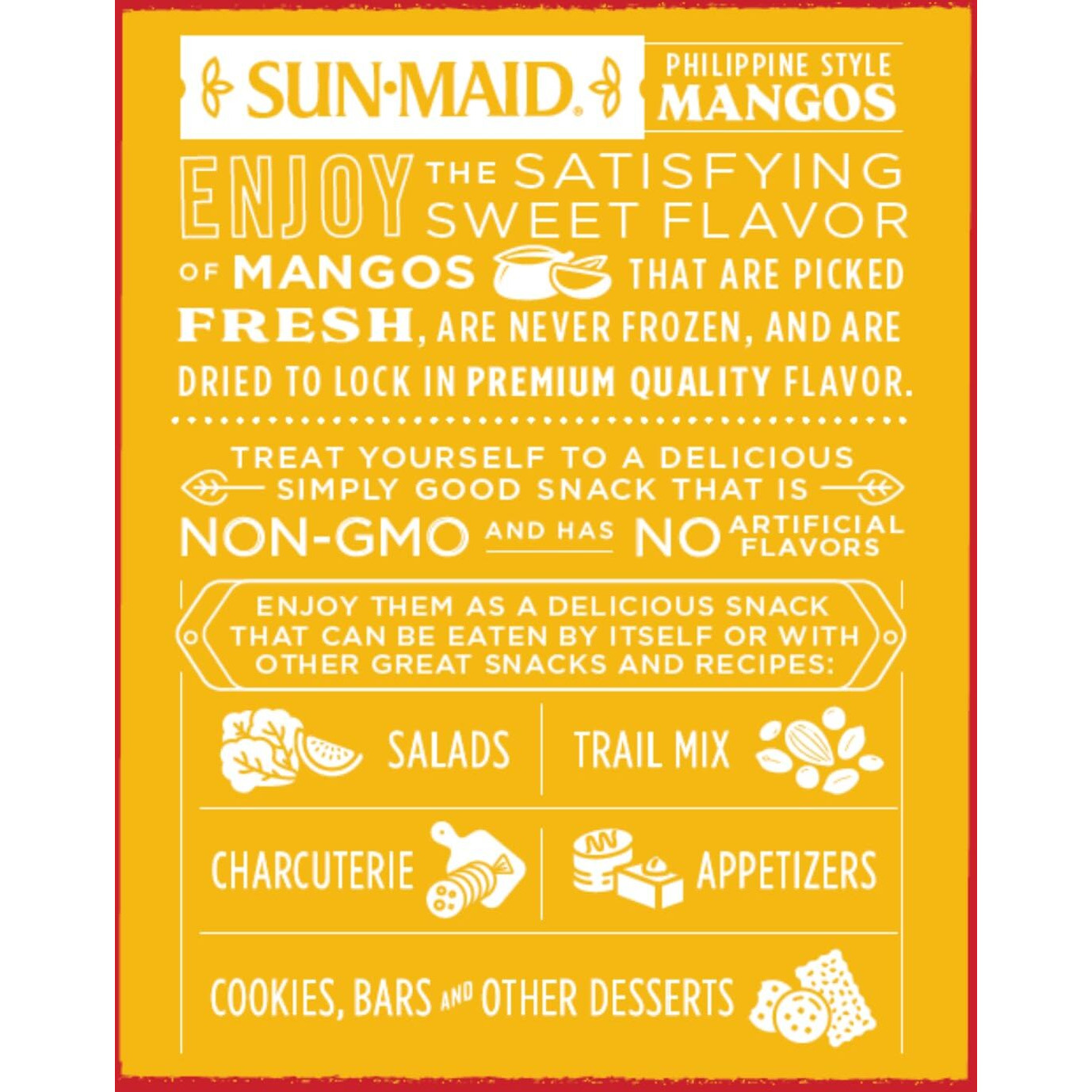 Sun-Maid Dried Mangos - 15 Oz Resealable Bag - Dried Mango Slices - Dried Fruit Snack For Lunches, Snacks, And Natural Sweeteners (Pack Of 1)