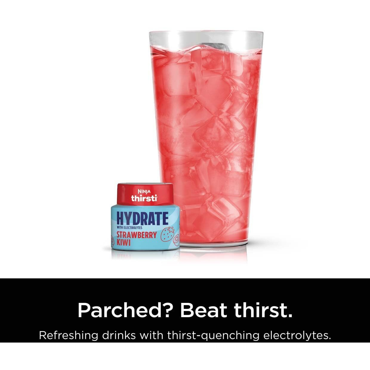Ninja Thirsti Flavored Water Drops, Hydrate With Electrolytes, Strawberry Kiwi, 3 Pack, Zero Calories, Zero Sugar, 2.07 Fl Oz, Makes 17, 12Oz Drinks, Wcfstkwam