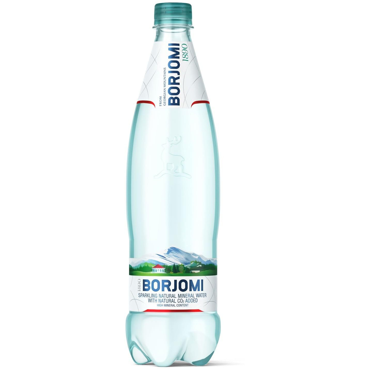 Borjomi Sparkling Natural Mineral Water, Plastic Bottles, 25.3 Fl Oz (Pack Of 6)