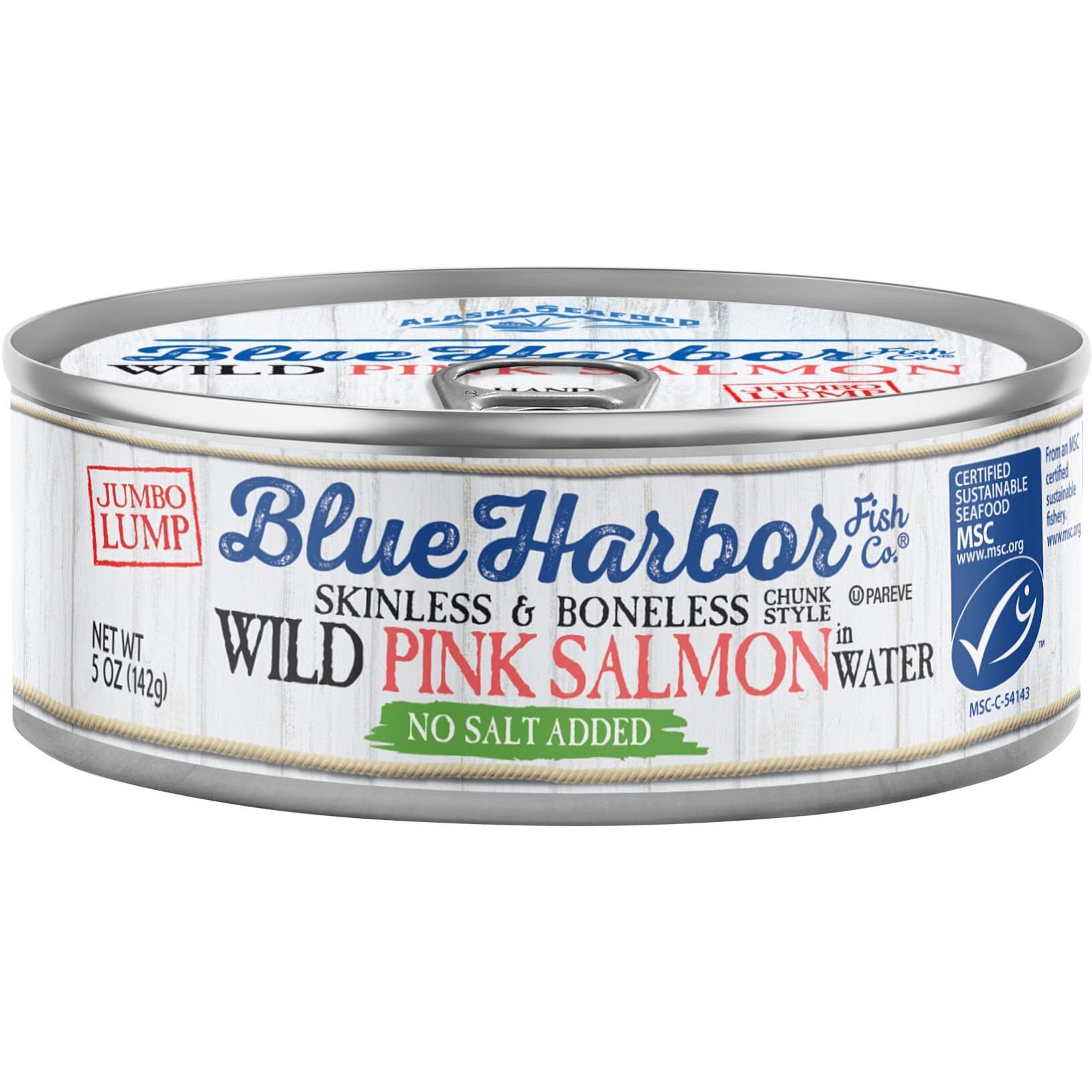 Blue Harbor Fish Co. Wild Pink Salmon In Water No Salt Added - 5 Oz Can (Pack Of 12)