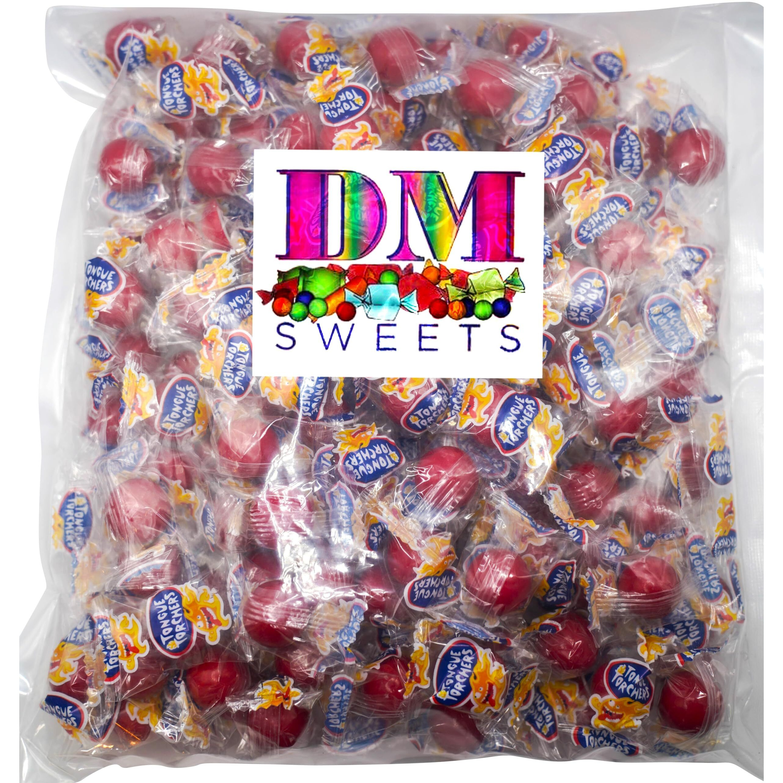 Tongue Torchers Hot Spicy Cinnamon Hard Candy - 100 Fiery Red Hot Individually Wrapped Pieces Per Bag