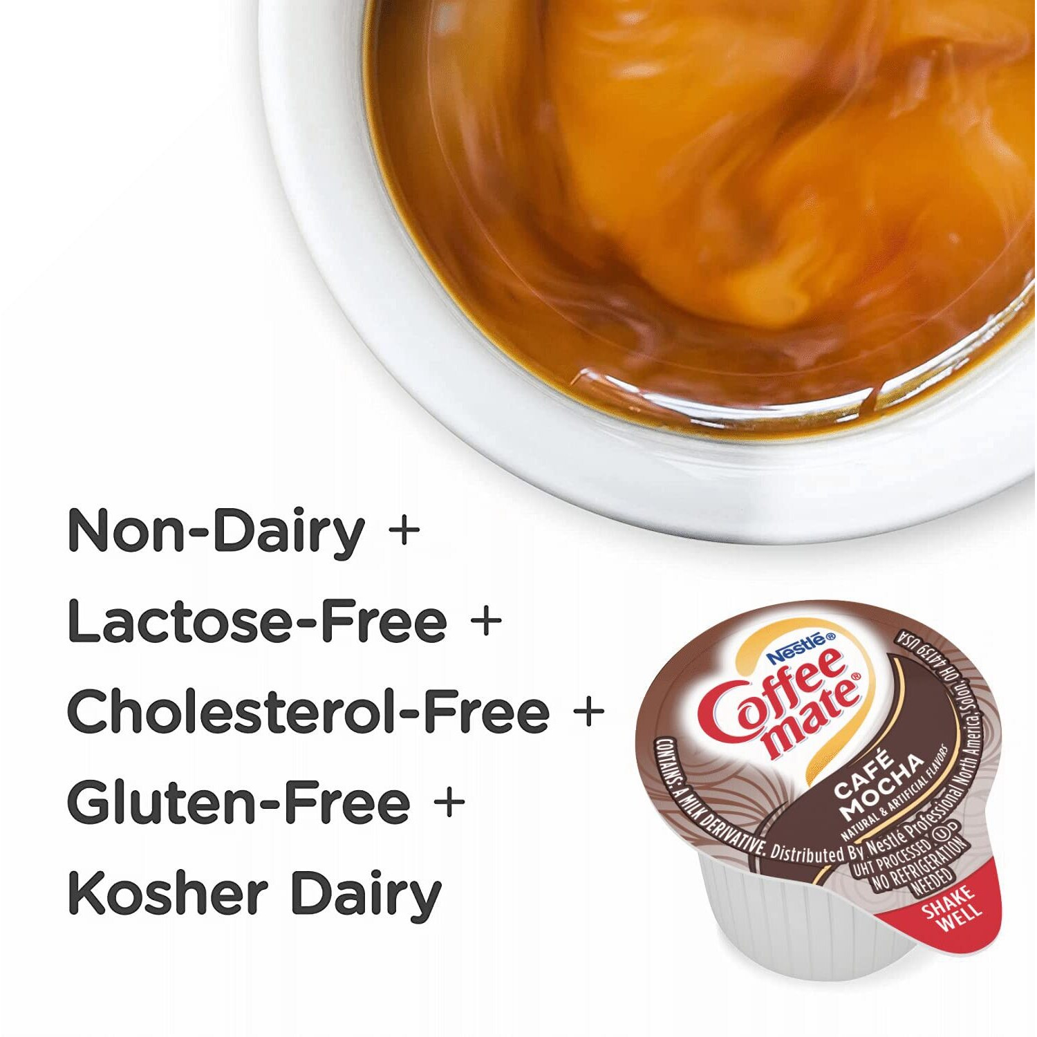 Nestl   Coffee Mate Coffee Creamer, Caf   Mocha Liquid Creamer Singles, 50 Count Box