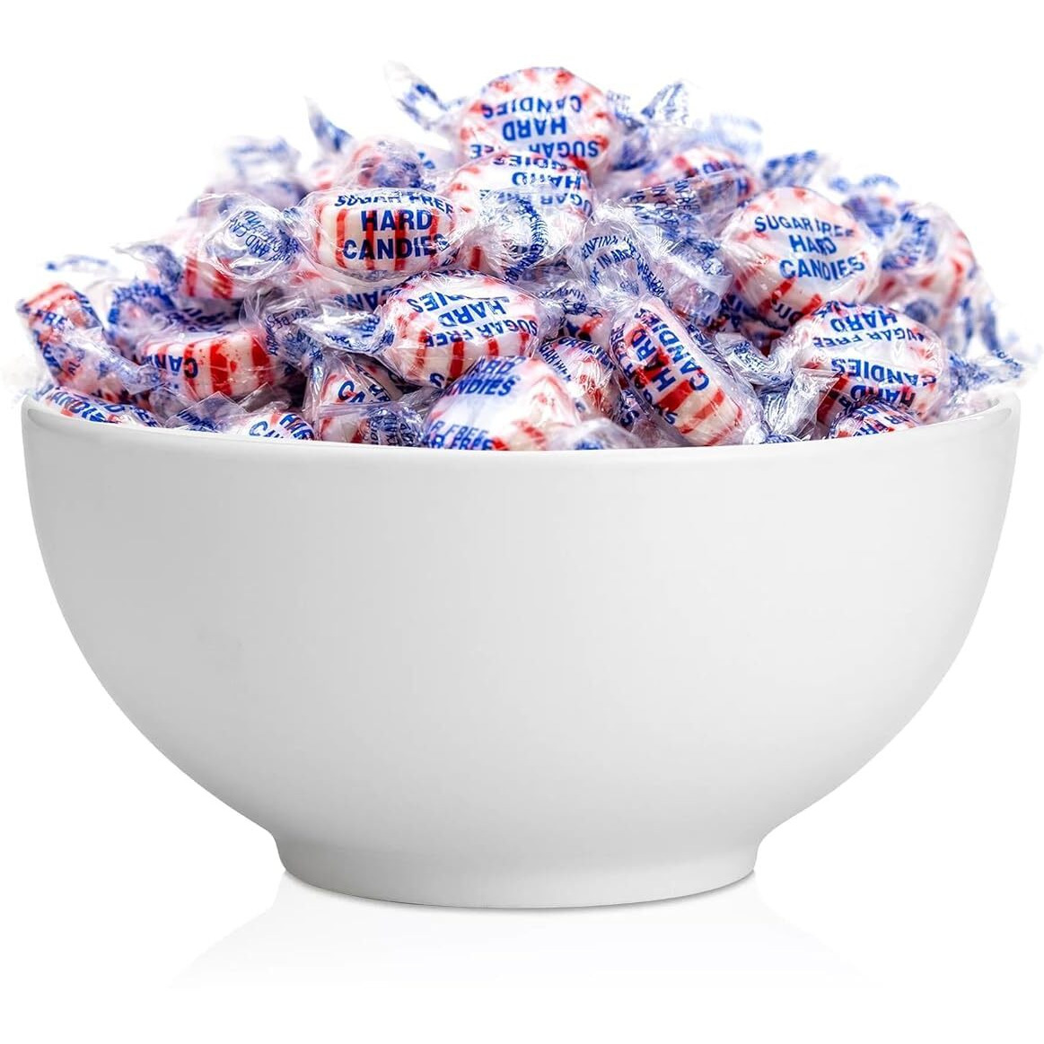 Sugar Free Peppermint Starlight Mints Hard Candy - 1 Lb Bulk Bag Individually Wrapped Keto And Diabetic Friendly Gourmet Peppermint Flavored Candies (16Oz)