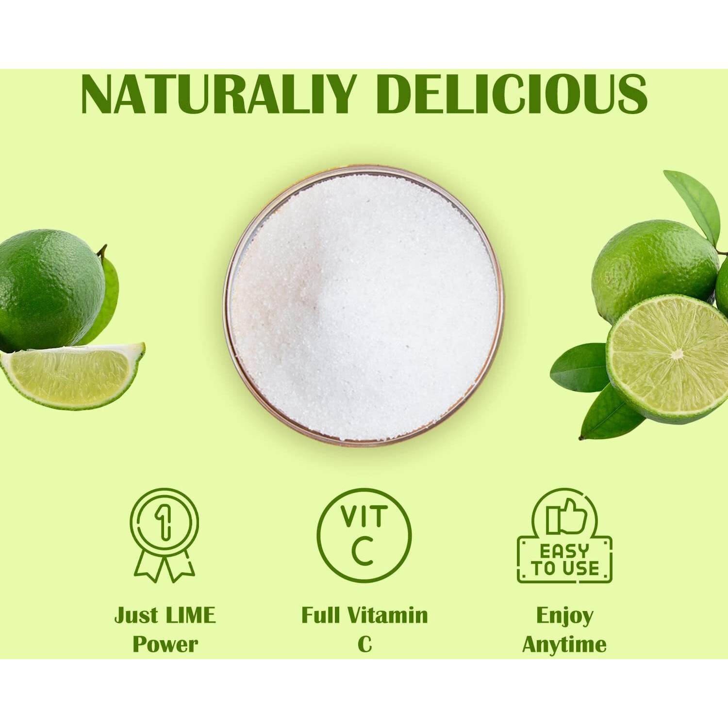 Grelim Lime Powder 11.30 Oz, Freeze Dried Lime Juice Powder, Filler Free, Gluten-Free, Fresh Squeezed Limeade Great For Beverages, Smoothies 320G