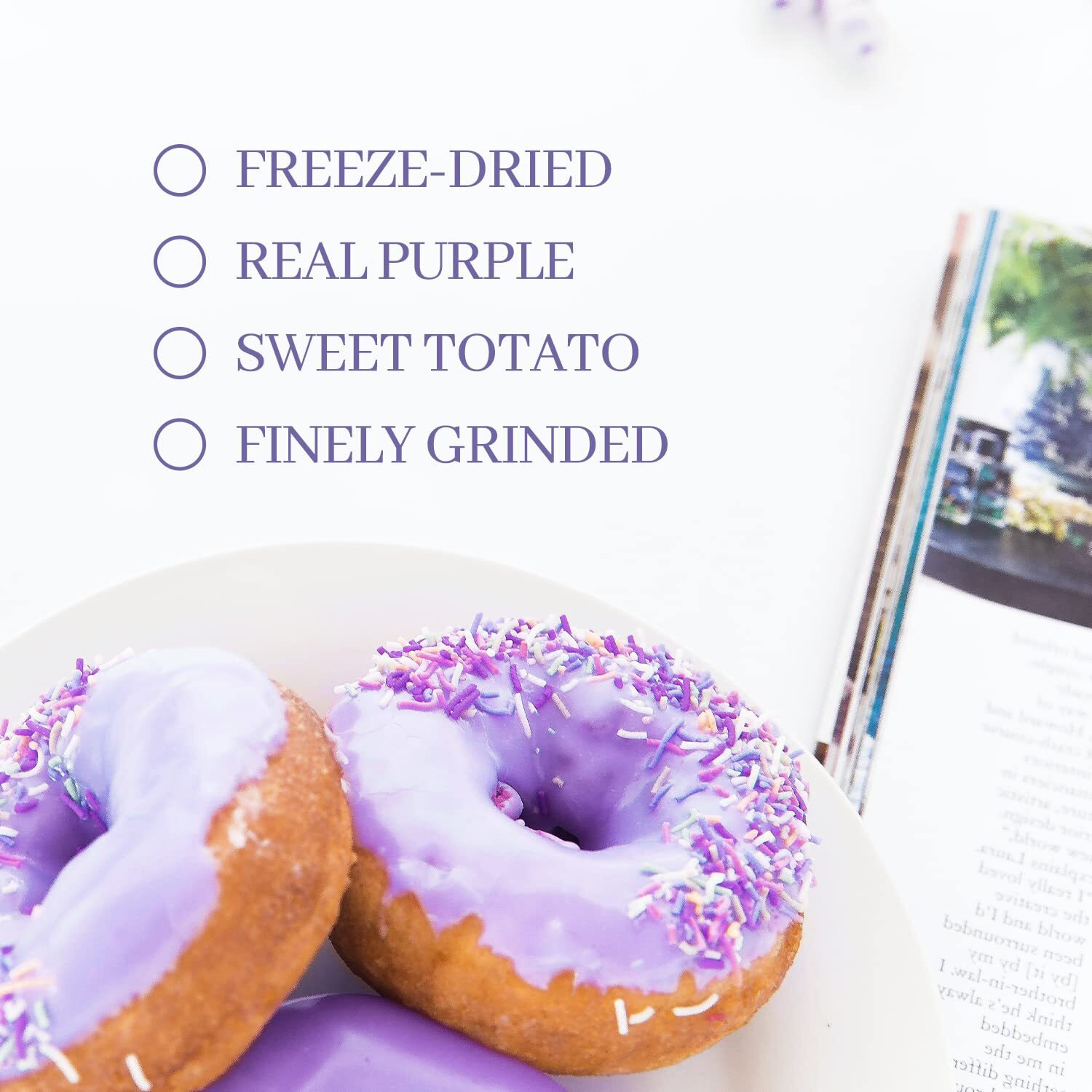 Orgfun Purple Sweet Potato Powder, 100% Natural Ube (Purple Yam) Powder, Locally Sourced, No Additives Gluten Free 5.3 Oz