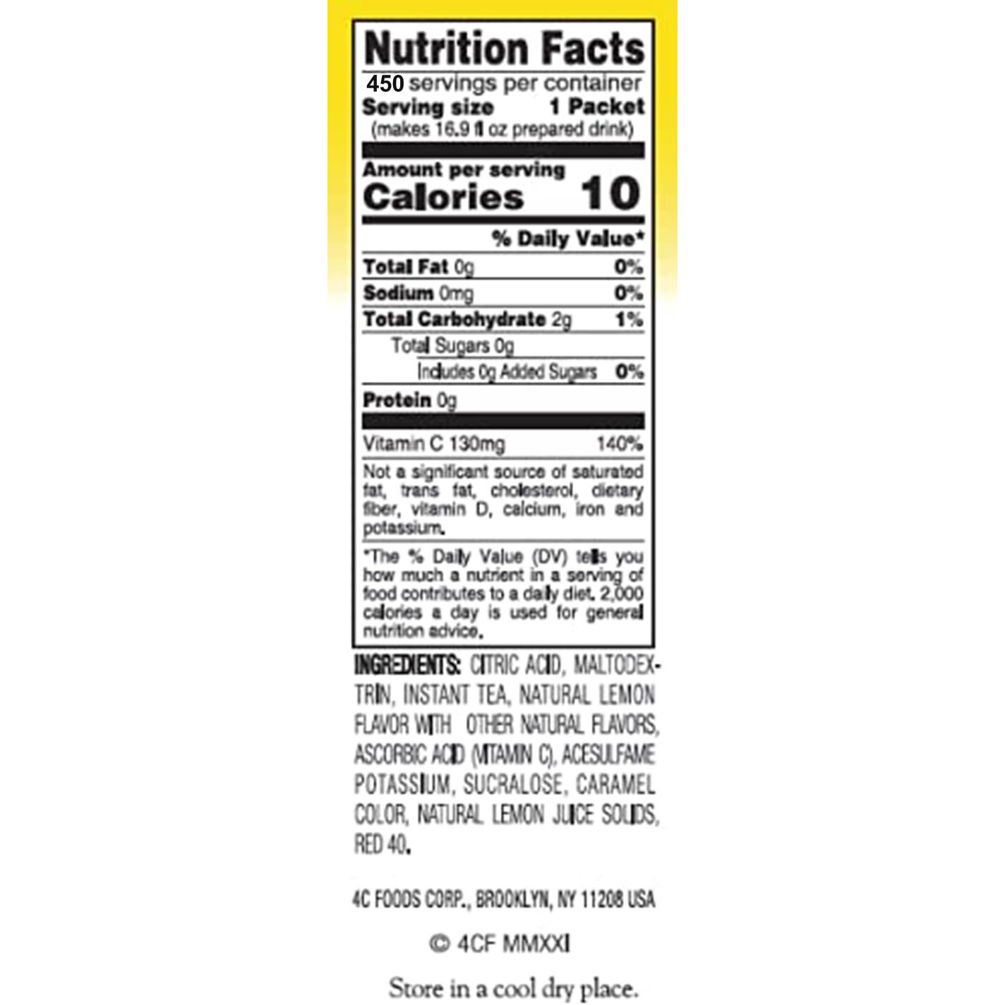 4C Powder Drink Stix, Half & Half 500 Count, Bulk Buy, Singles Stix, On The Go, Refreshing Water Flavorings, Value Pack