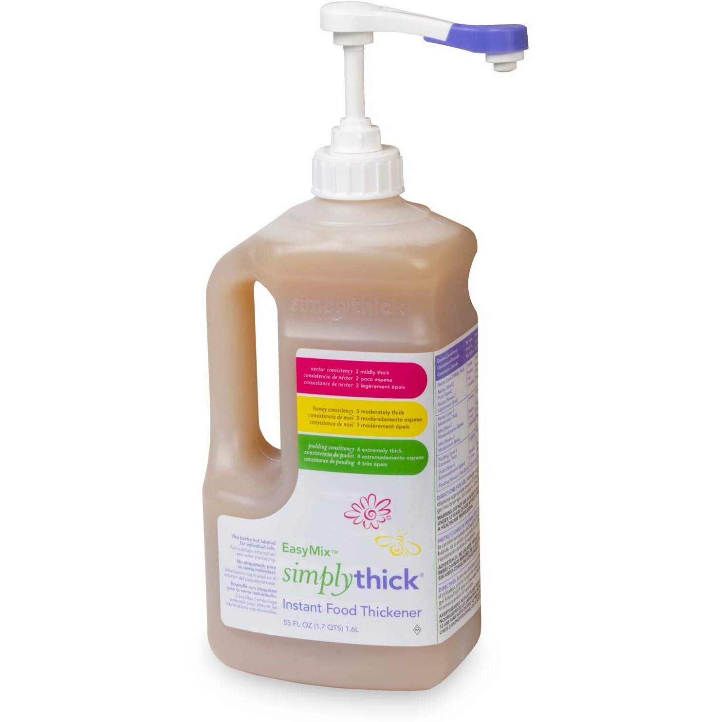Simplythick Easymix | 302 Servings | Gel Thickener For Those With Dysphagia & Swallowing Disorders | Won'T Alter The Taste Of Liquid | Easy To Prepare | Large 55 Fl Oz Bottle With Pump