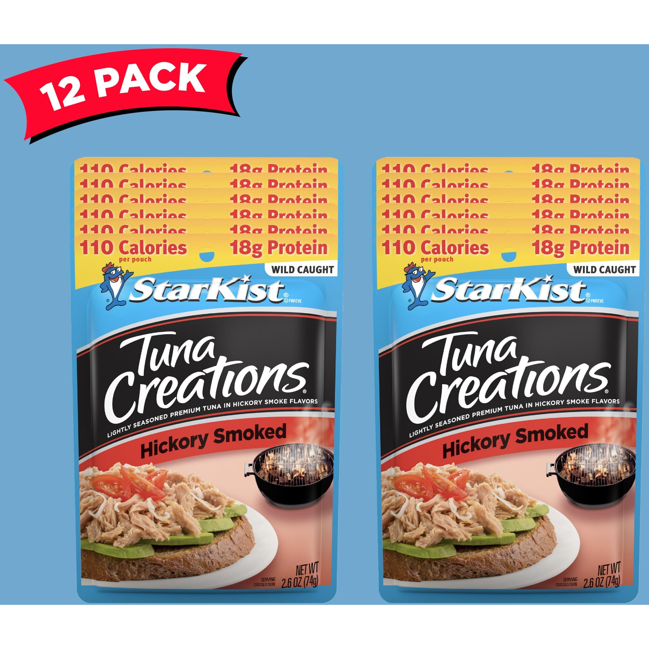 Starkist Tuna Creations Hickory Smoked, 2.6 Oz, Pack Of 12