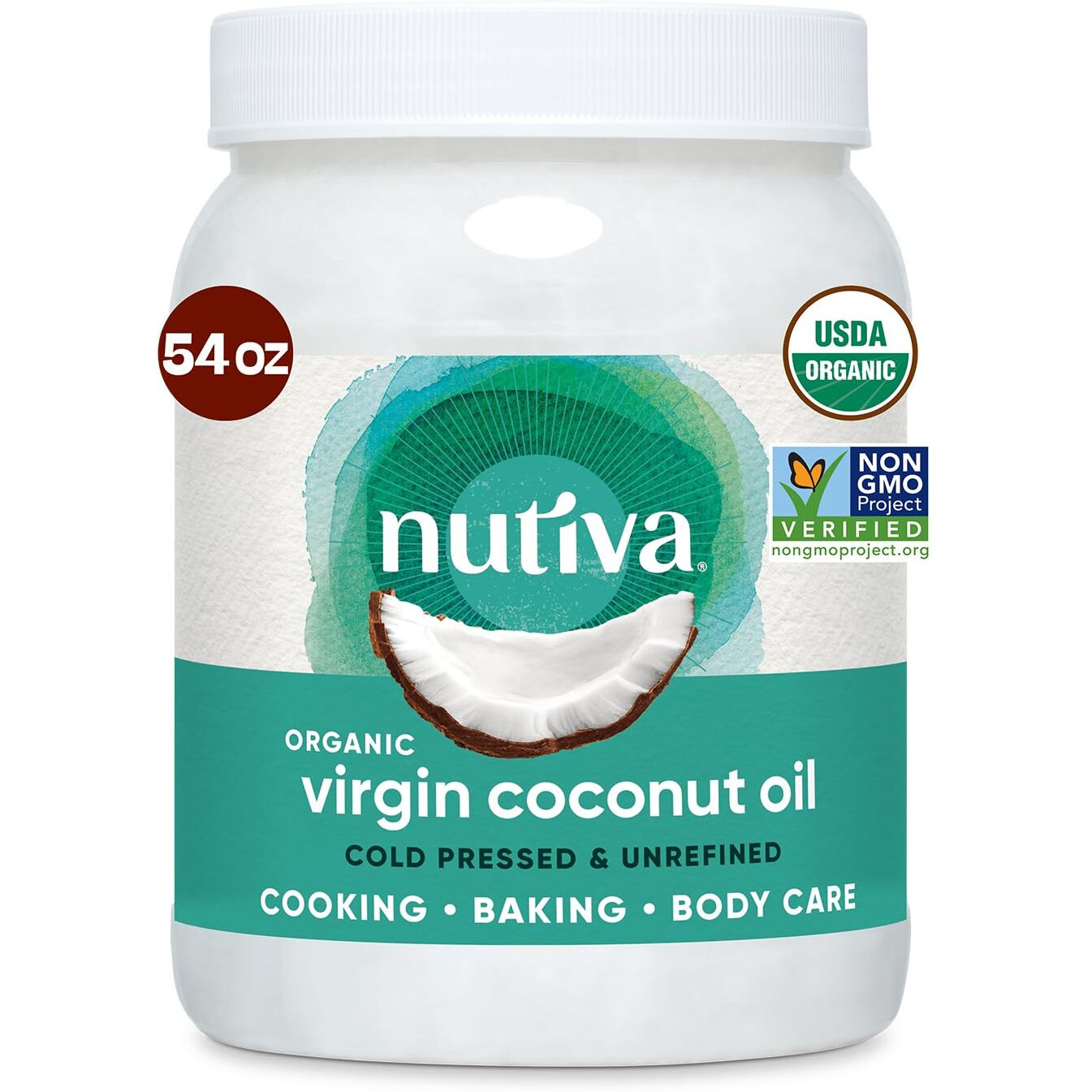 Nutiva Organic, Unrefined, Virgin Coconut Oil, 54-Ounce