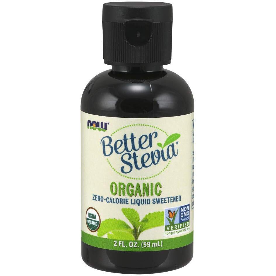 Now Foods, Certified Organic Betterstevia Liquid, Zero-Calorie Liquid Sweetener, Low Glycemic Impact, Certified Non-Gmo, 2-Ounce