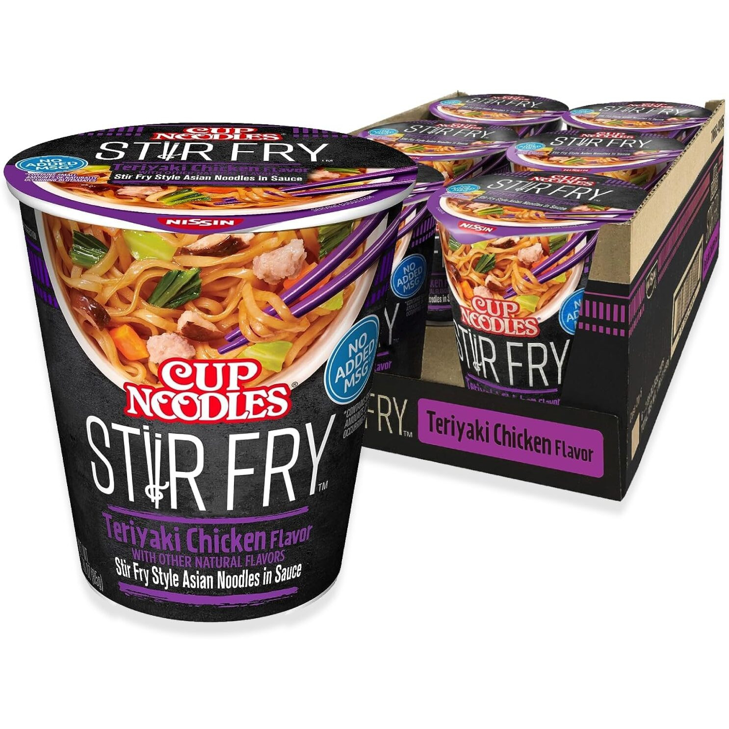 Nissin Cup Noodles Stir Fry Noodles In Sauce, Korean Bbq, 2.89 Ounce (Pack Of 6)