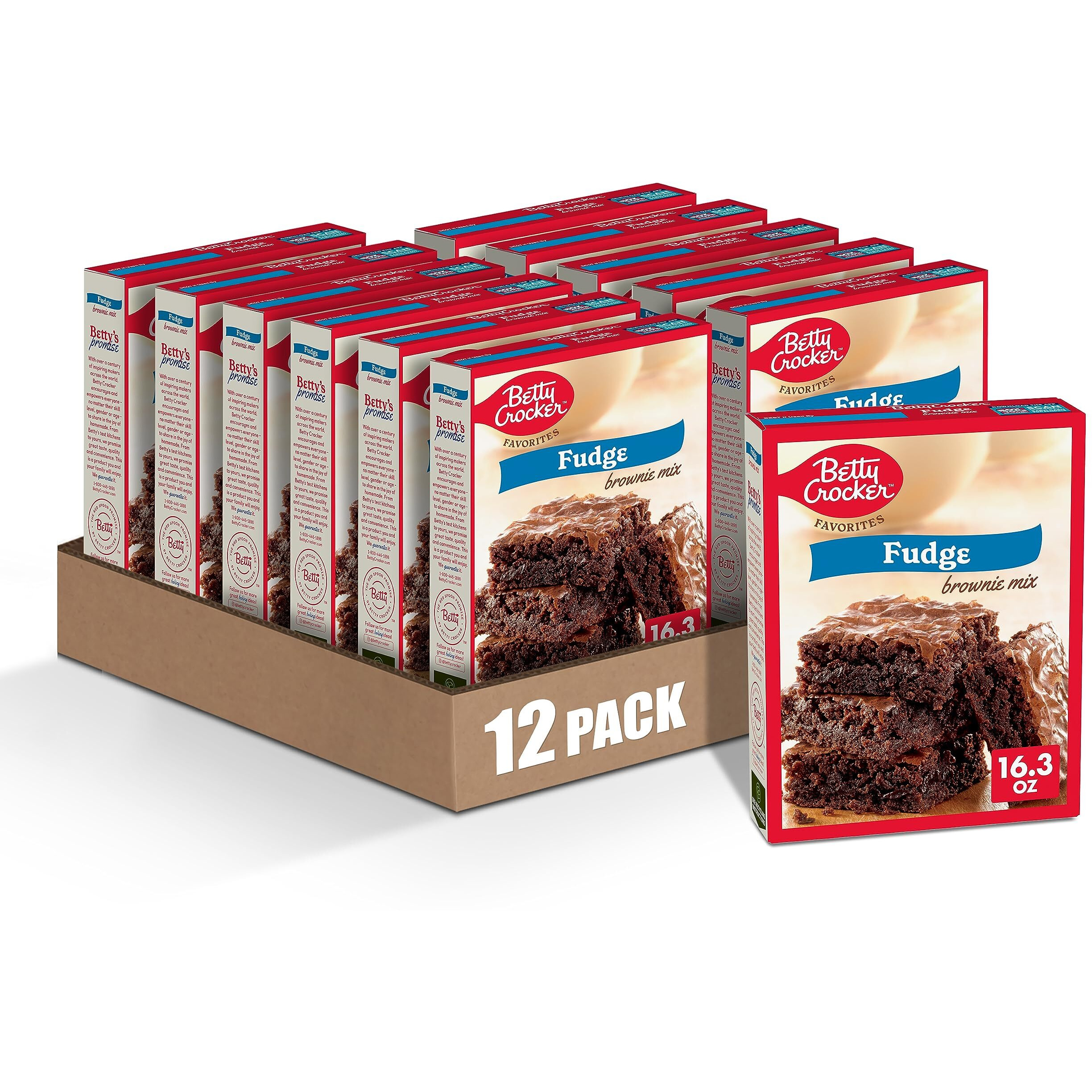 Betty Crocker Favorites Fudge Brownie Mix, 16.3 Oz (Pack Of 12)