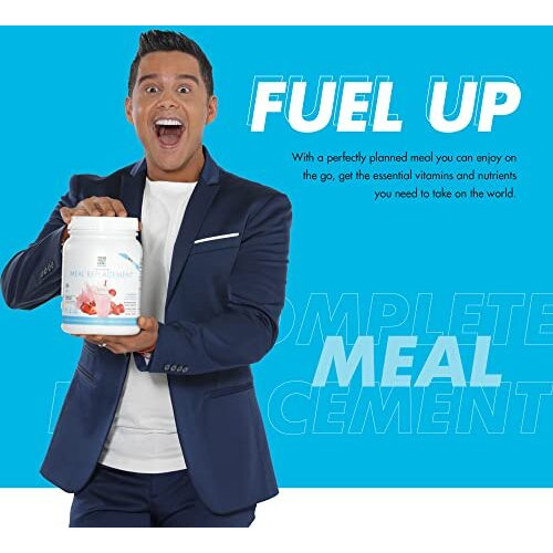 Yes You Can Complete Meal Replacement - 15 Servings, 20G Of Protein, 0G Added Sugars, 21 Vitamins And Minerals - All-In-One Nutritious Meal Replacement Shake (Strawberry)