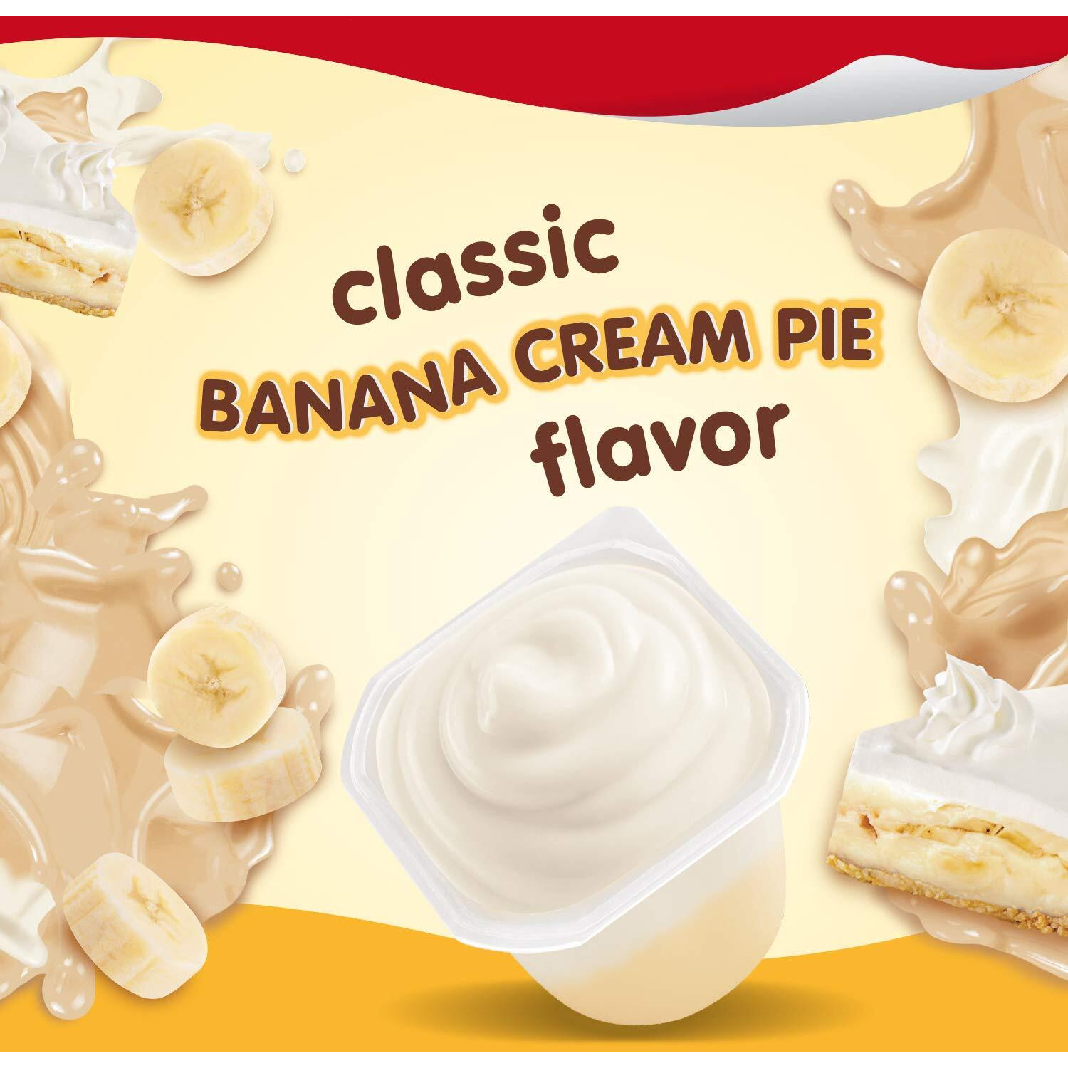 Snack Pack Banana Cream Pie Pudding Cups, 4 Count, 12 Pack